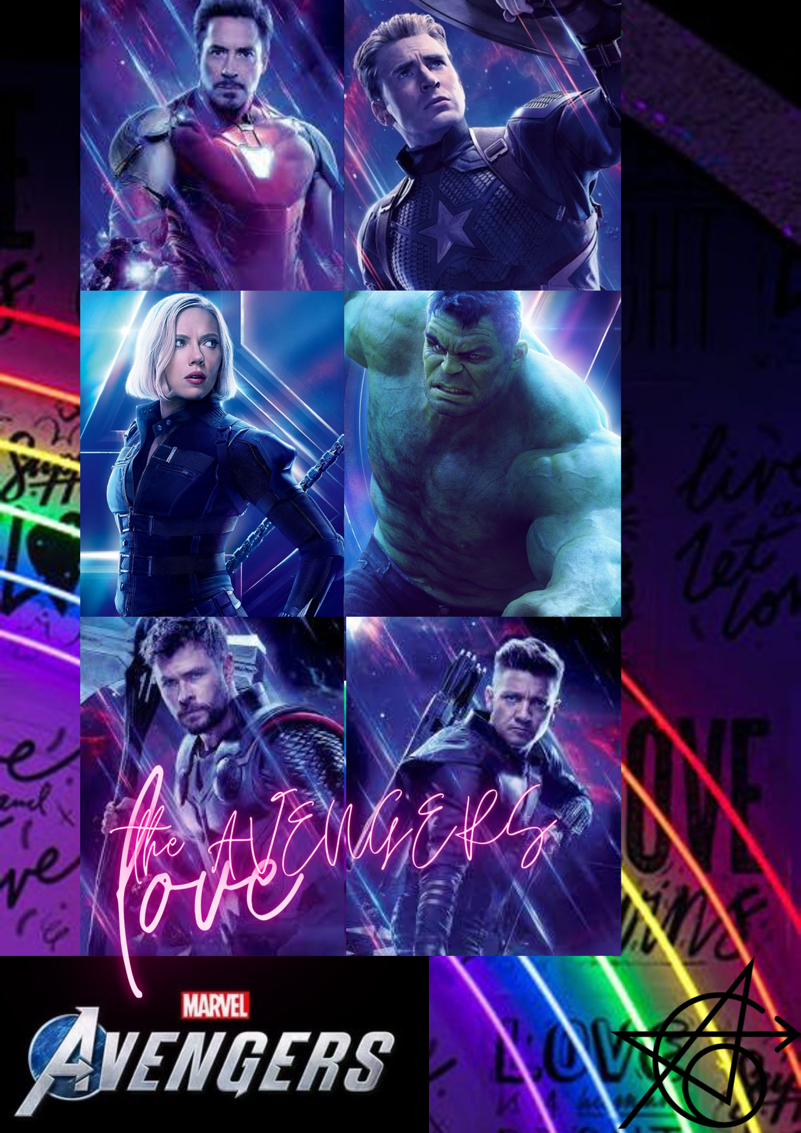 THE AVENGERS WALLPAPER\AESTHETIC WALLPAPER\RAINBOW. Avengers wallpaper, Marvel wallpaper, Aesthetic wallpaper