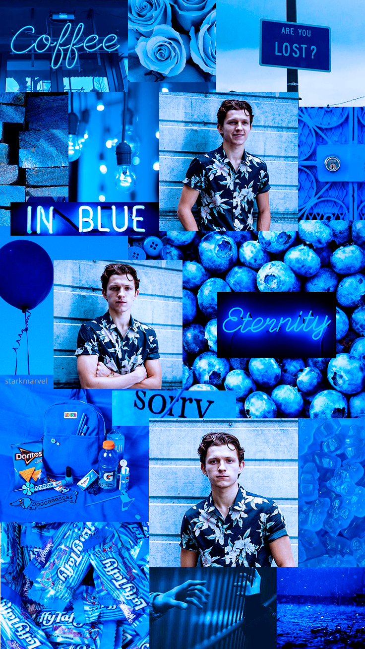 Tom in blue. Tom holland, Tom holland spiderman, Tom holland imagines