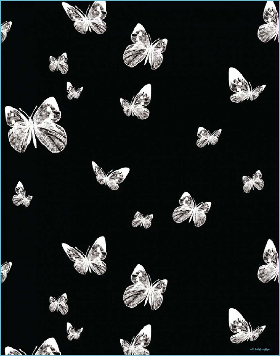 Butterfly Valley, Black & White Black Aesthetic Wallpaper, Black Butterfly Wallpaper