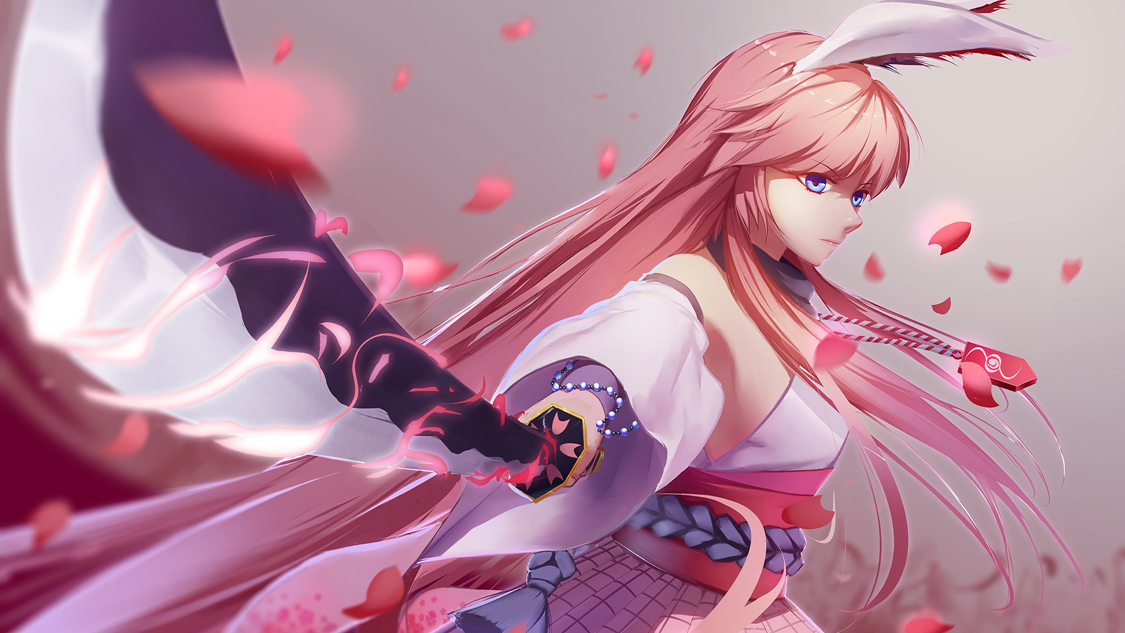 Anime, Girl, Katana, Pink Hair, Yae Sakura, Honkai Impact 3rd, 4K wallpaper. Mocah HD Wallpaper