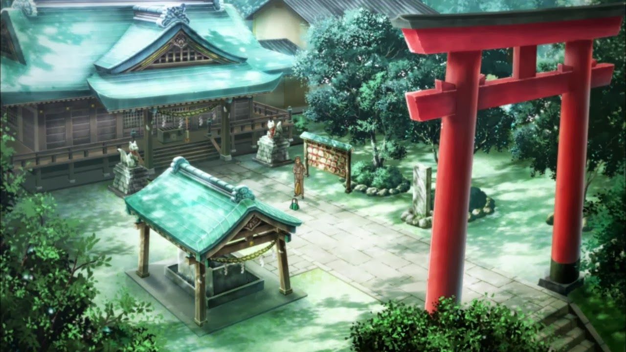 Beautiful animated example of a Shinto shrine / temple. Not an exact representation of the Makikawa Temple. Japon, Anime, Design