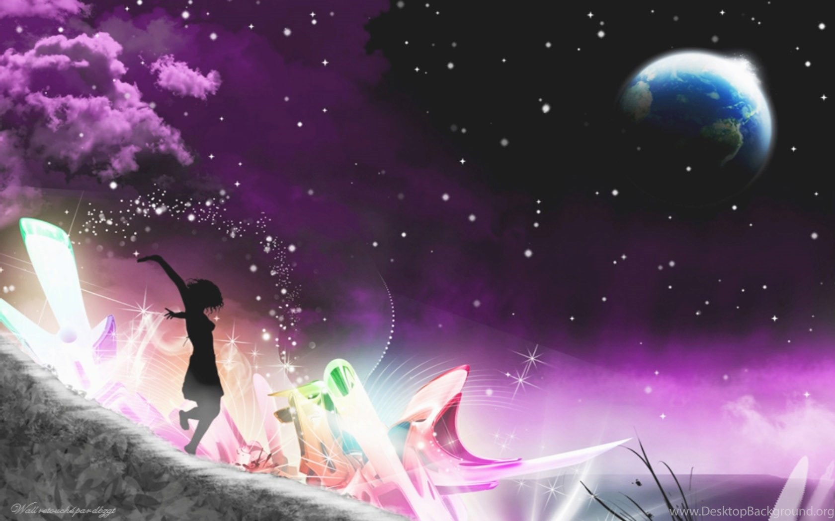 Purple Star Anime Wallpaper Comics Desktop Background Desktop Background