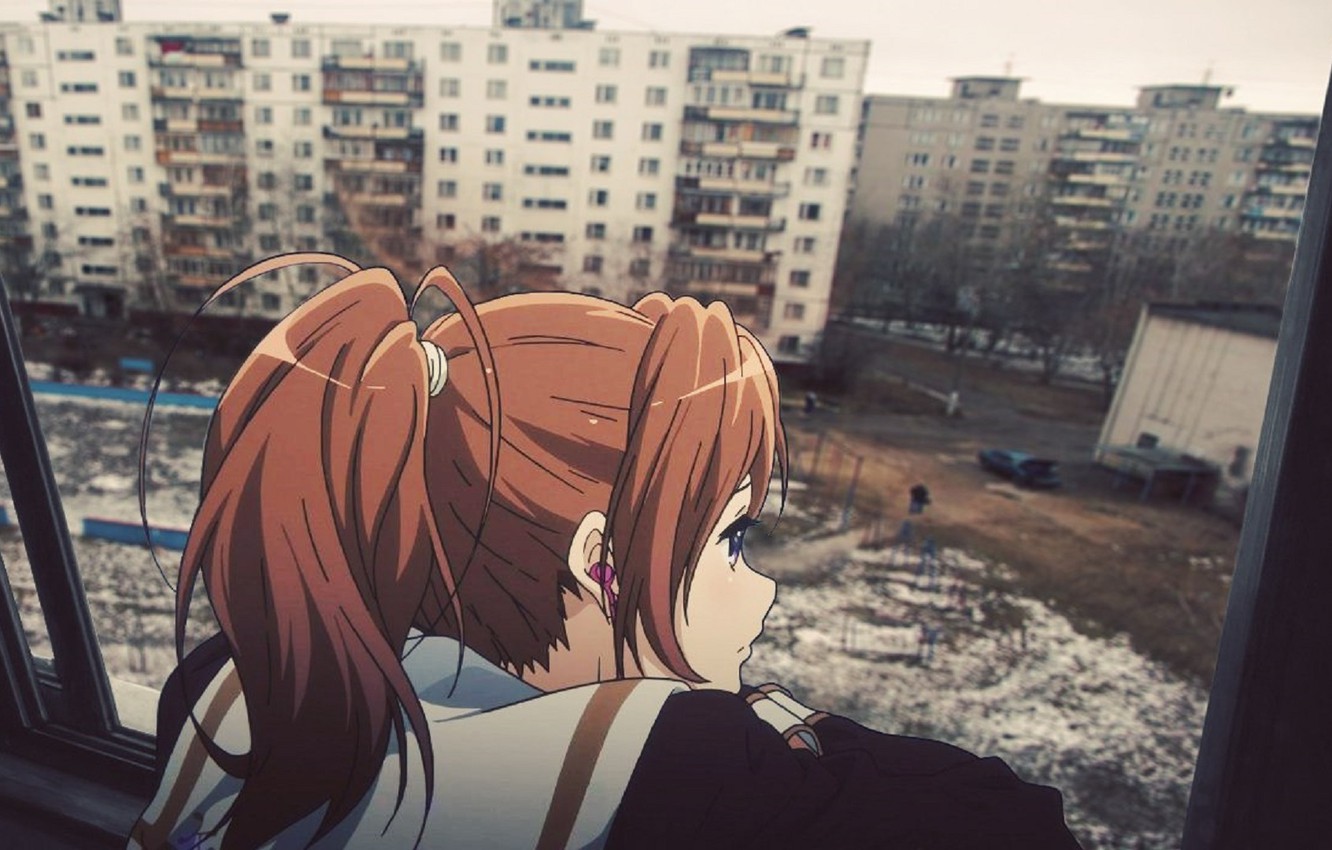 Wallpaper anime, yard, Russia, Chan image for desktop, section прочее
