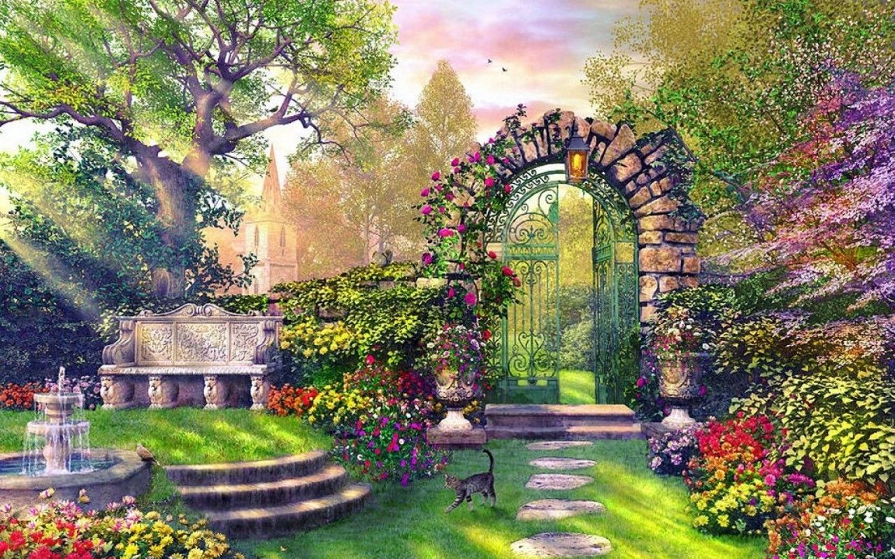 Enchanted Garden Wallpaper Free Enchanted Garden Background