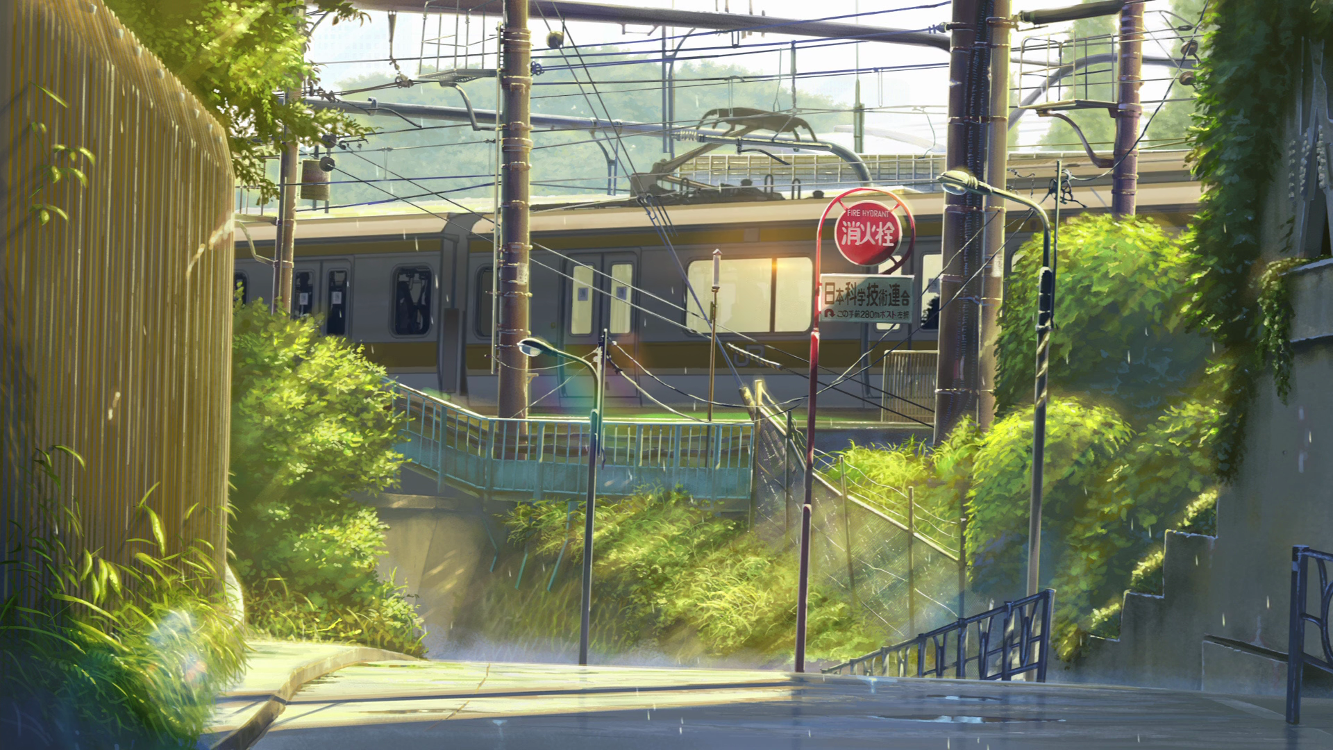 Wallpaper, window, anime, The Garden of Words, Makoto Shinkai, backyard, yard, outdoor structure 1920x1080