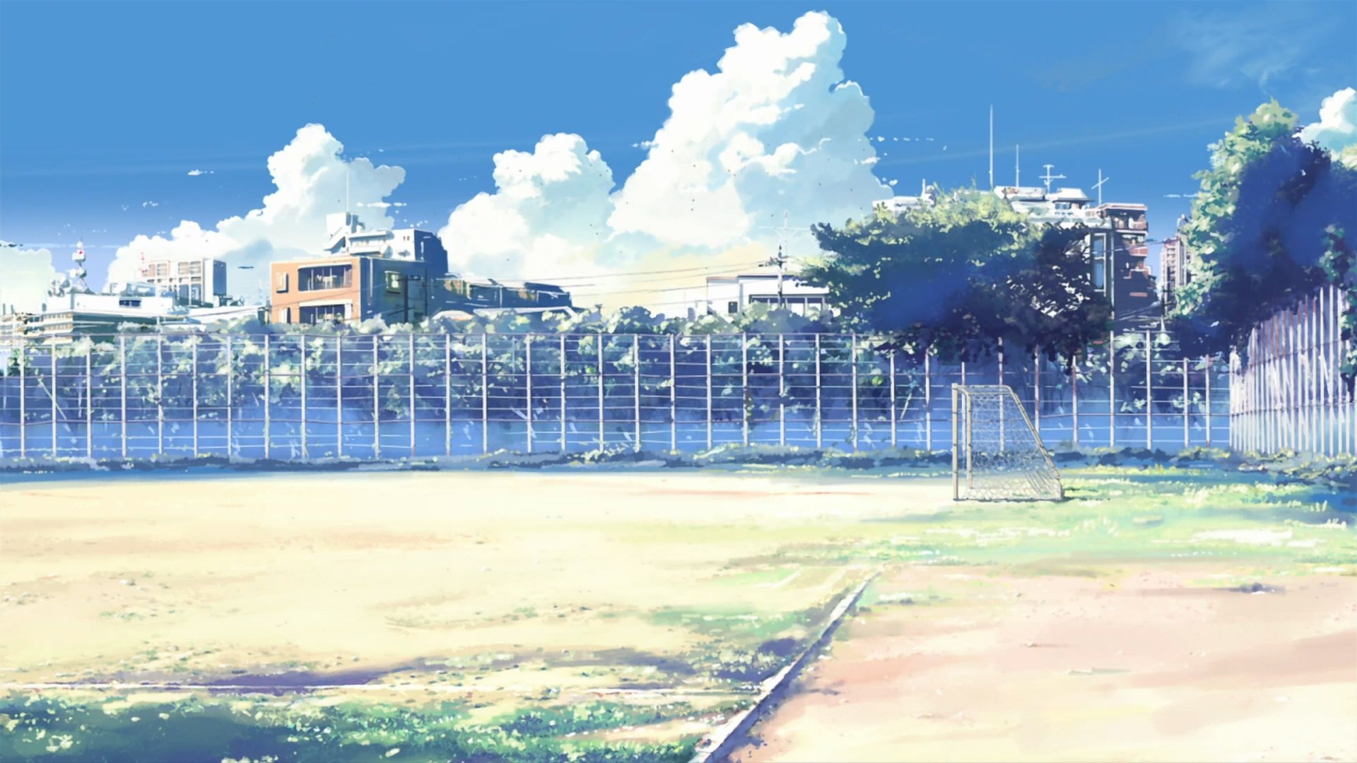 Anime School Yard Wallpaper
