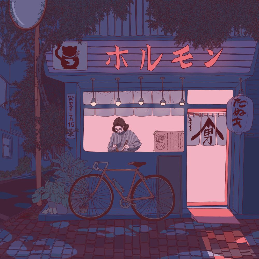 Night Ramen Shop. Aesthetic anime, Tokyo art, Anime wall art