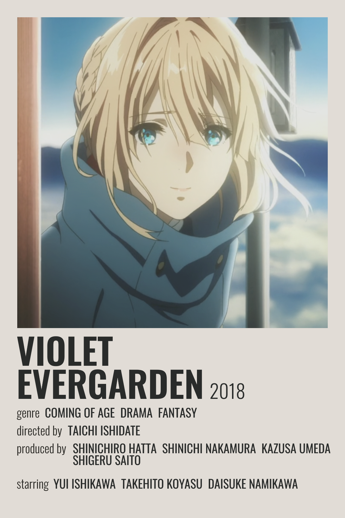 violet evergarden poster. Anime printables, Anime titles, Anime reccomendations