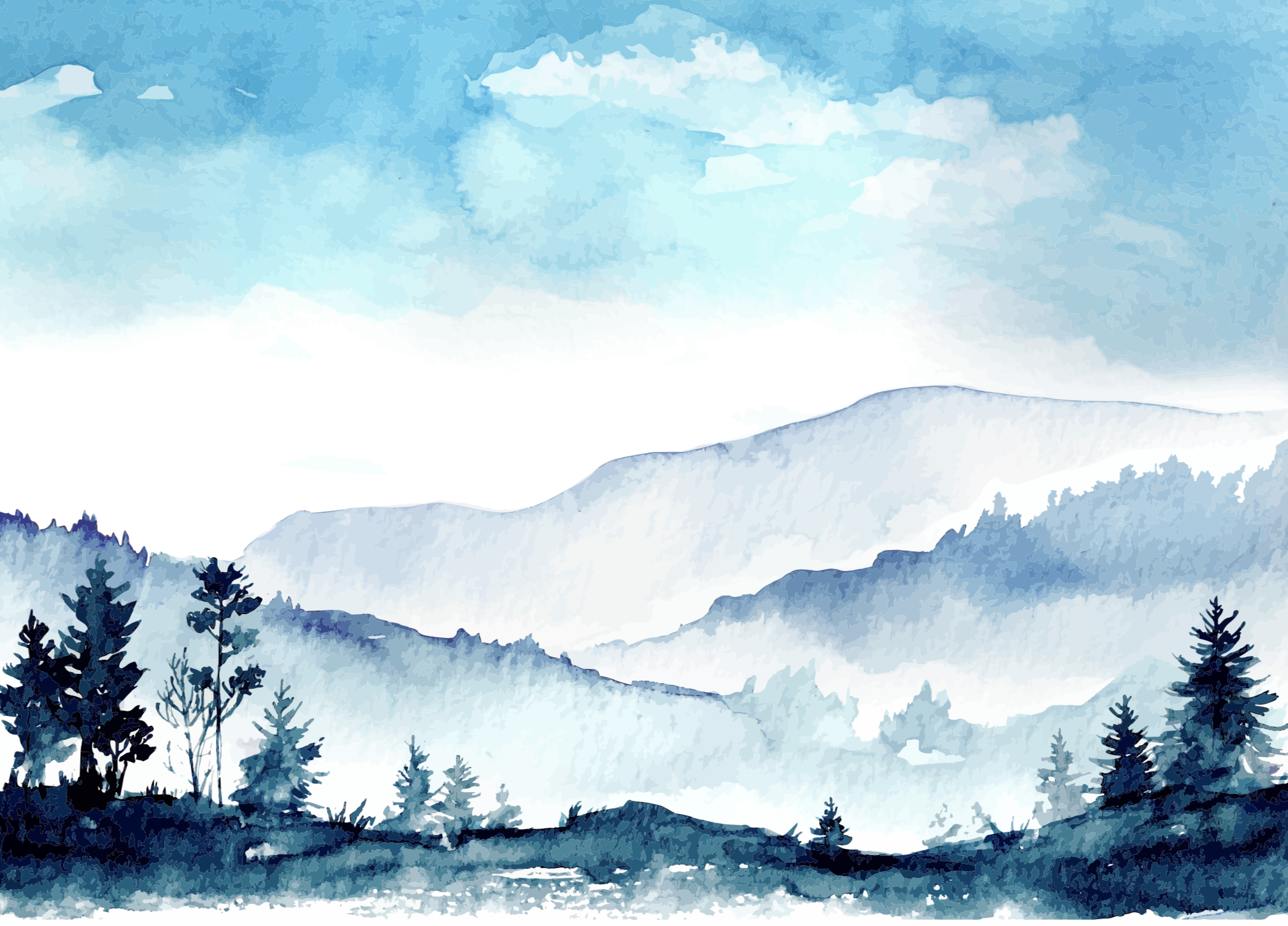 Landscape Watercolor Wallpaper Free Landscape Watercolor Background