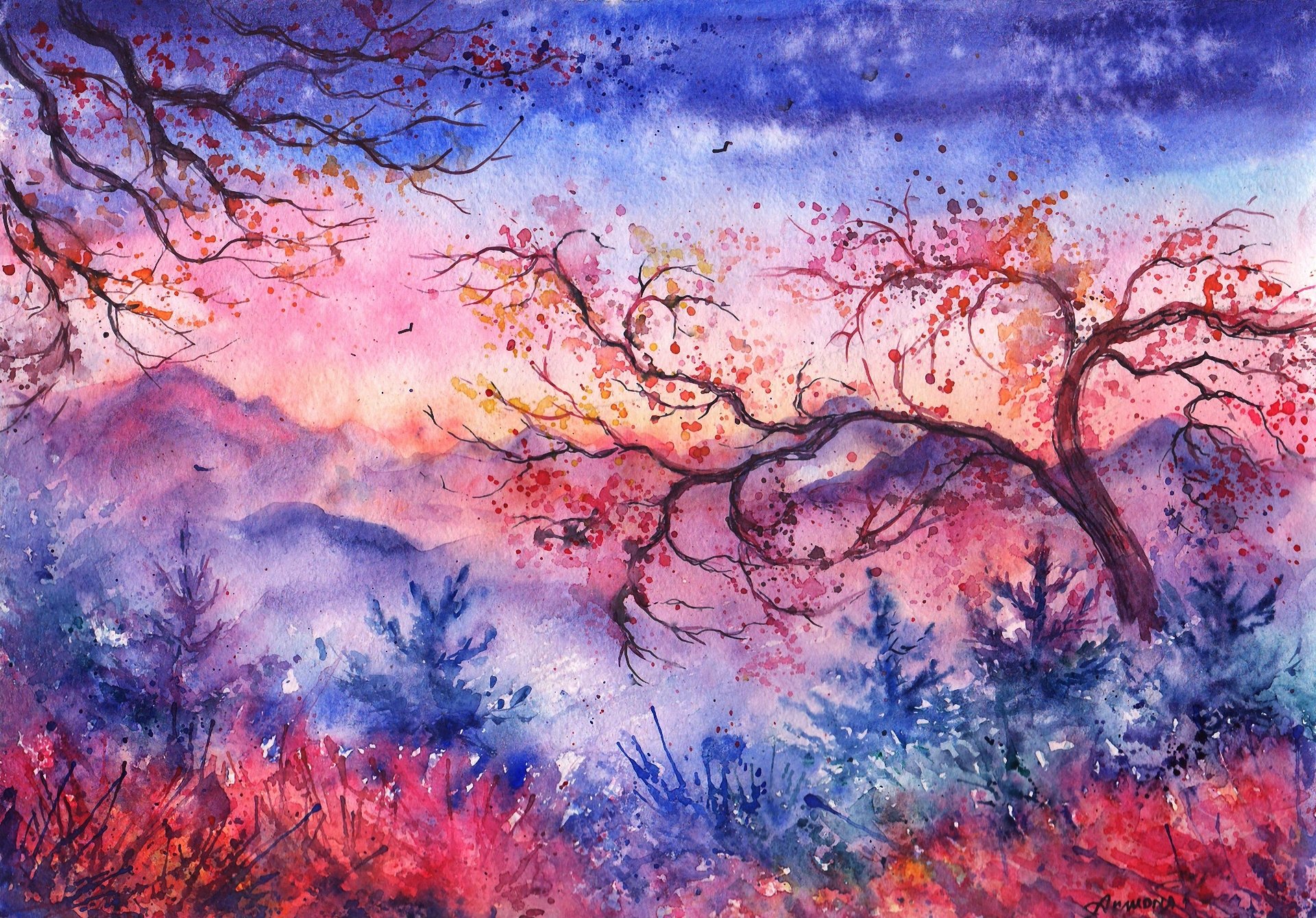 Computer Wallpaper Watercolor Paintings