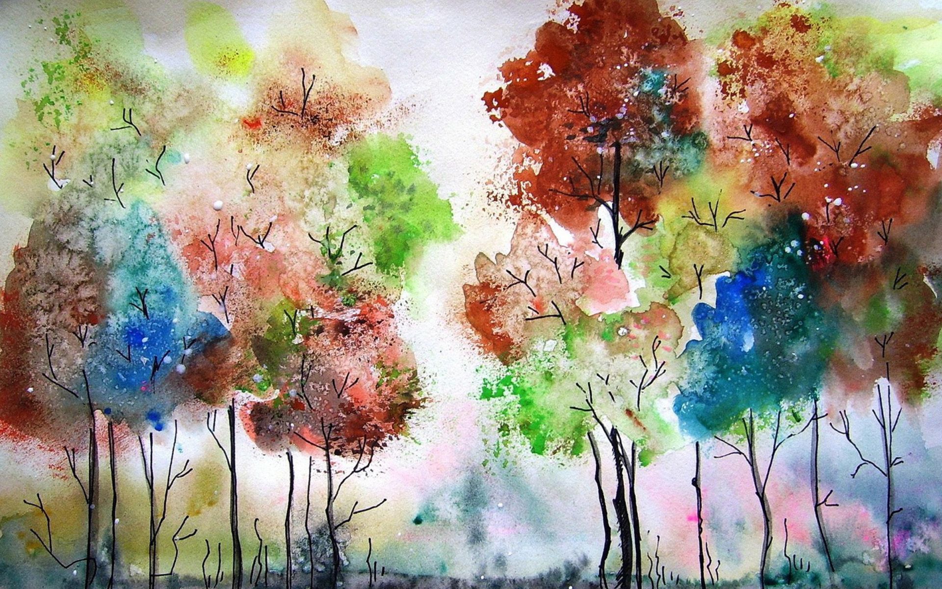 Watercolor Landscape Wallpaper Free Watercolor Landscape Background