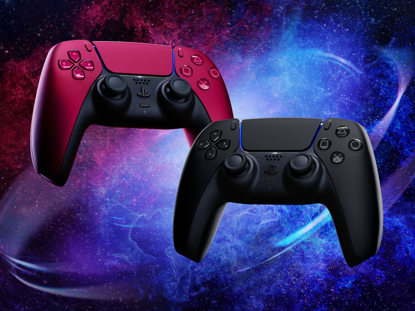 Sony announces new DualSense PS5 controller colors: Cosmic Red, Midnight Black