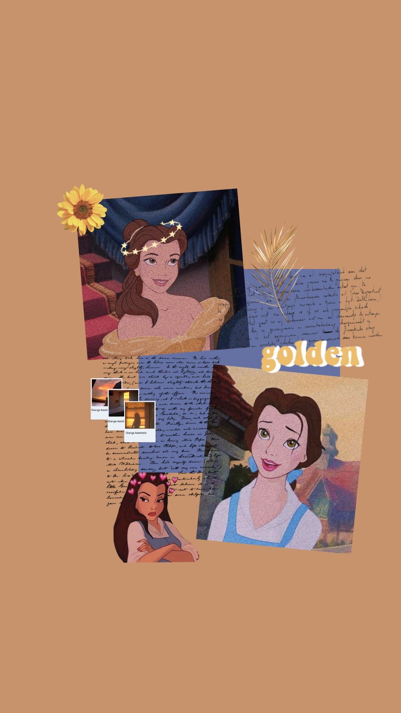 Princess Belle Aesthetic Wallpaper☀️. Wallpaper iphone disney princess, Disney collage, Disney wallpaper