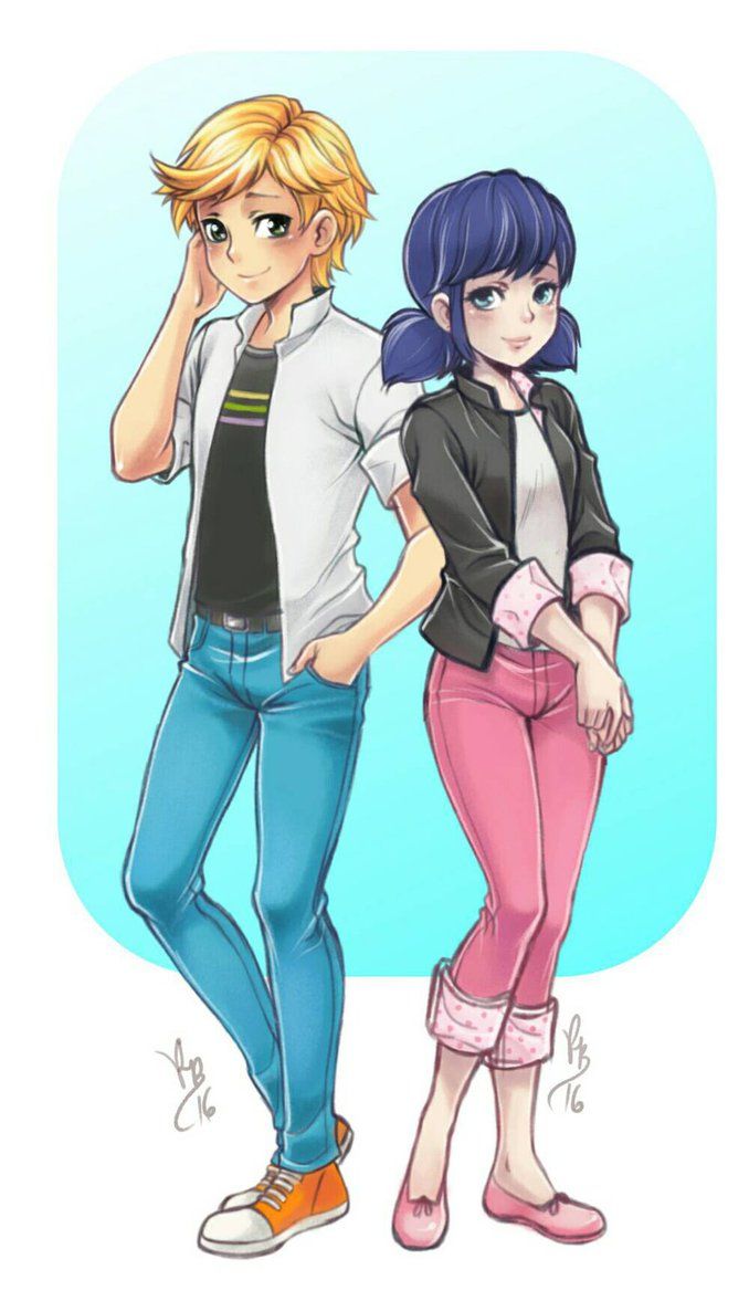Adrien and Marinette from Miraculous Ladybug and Cat Noir. Miraculous ladybug wallpaper, Miraculous ladybug anime, Miraculous ladybug funny