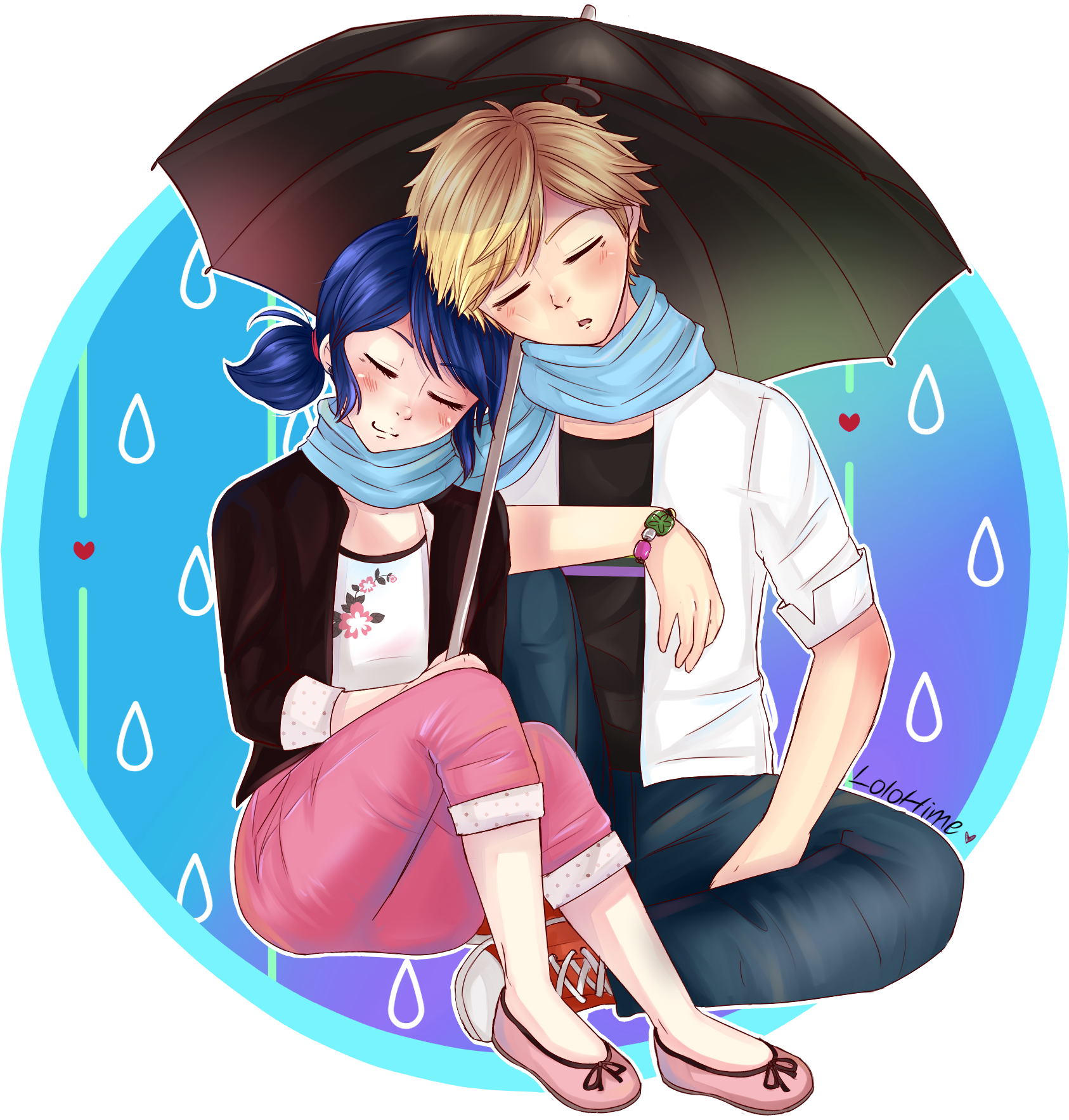 Miraculous Ladybug Wallpaper Called Adrien And Marinette Marinette Miraculous Clipart Size Png Image