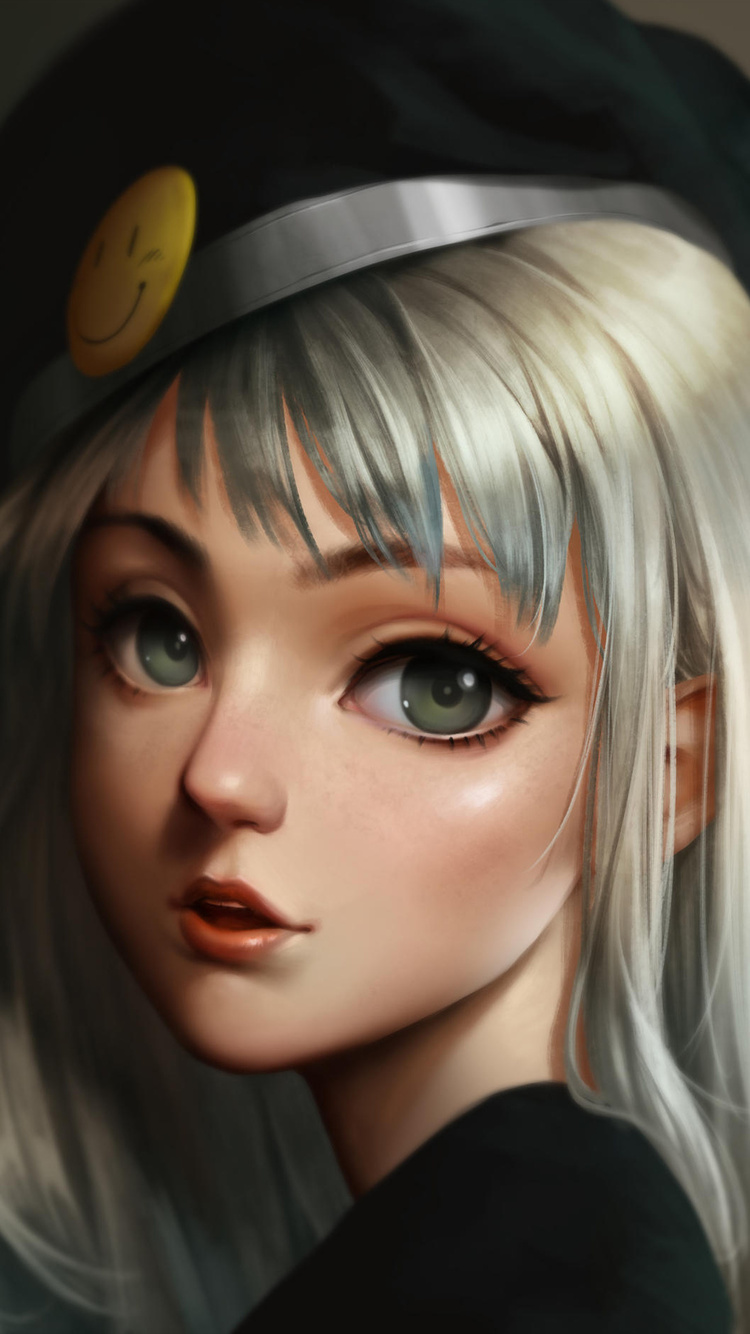 Cute Anime Girl Digital Art iPhone 6, iPhone 6S, iPhone 7 HD 4k Wallpaper, Image, Background, Photo and Picture