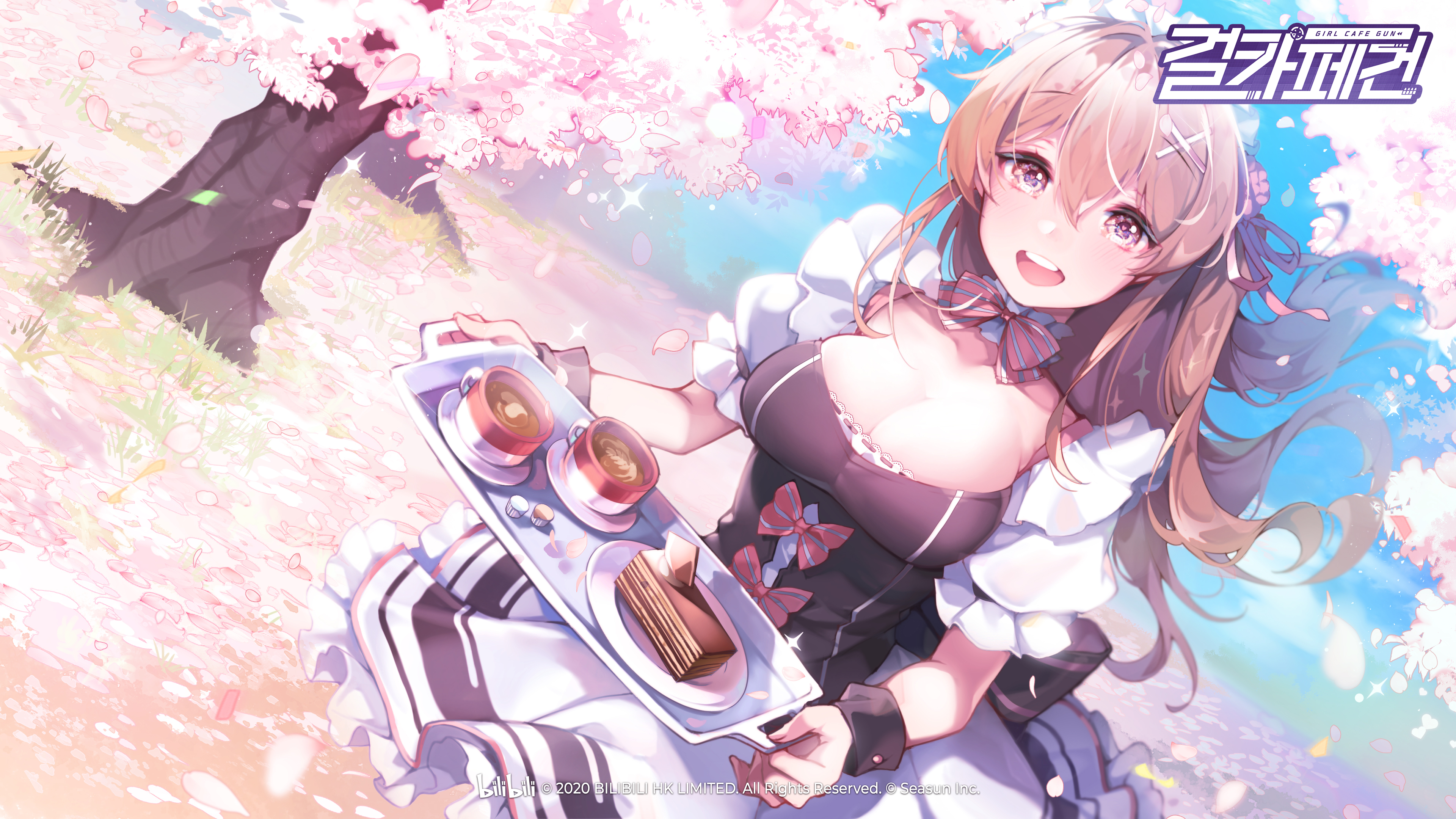 kanola u girl cafe gun girl cafe gun ii irene white maid skirt lift wallpaper