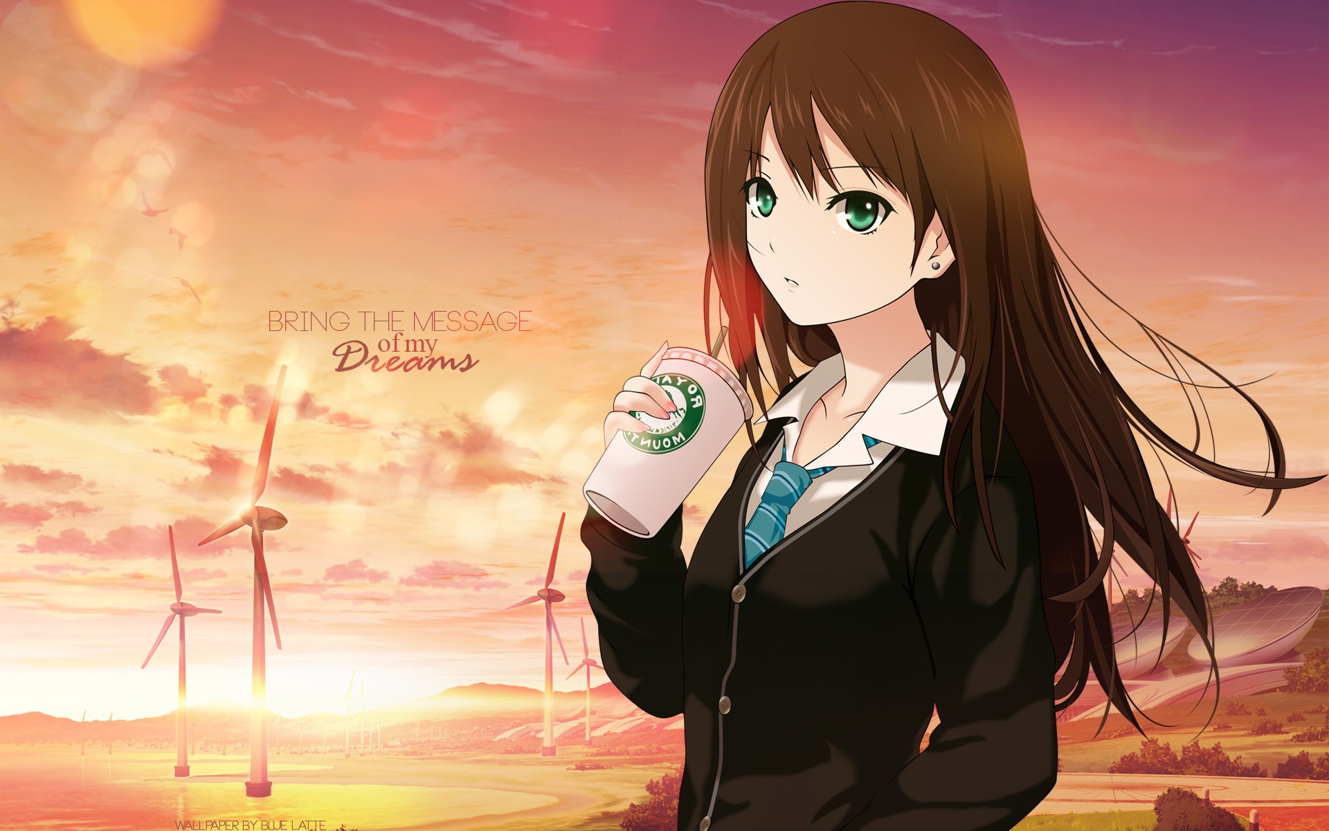 Desktop Wallpaper Green Eye Anime Girl, HD Image, Picture, Background, Yog1ee