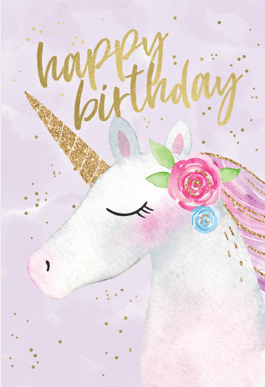 Download Unicorn Birthday HD Wallpaper and Background