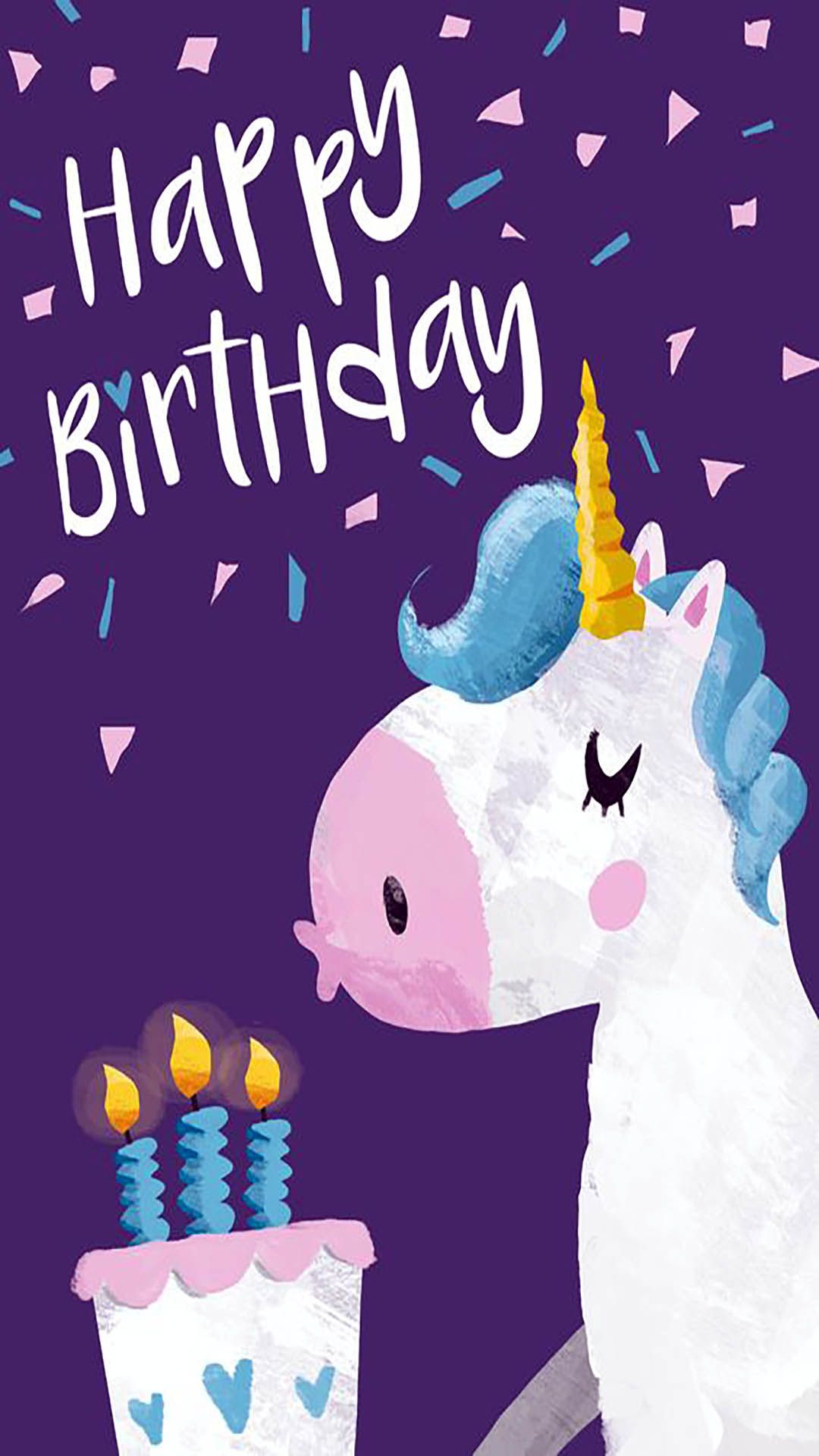 Unicorn Wallpaper 40. Tarjetas de feliz cumpleaños, Feliz cumpleaños, Imagen feliz cumpleaños