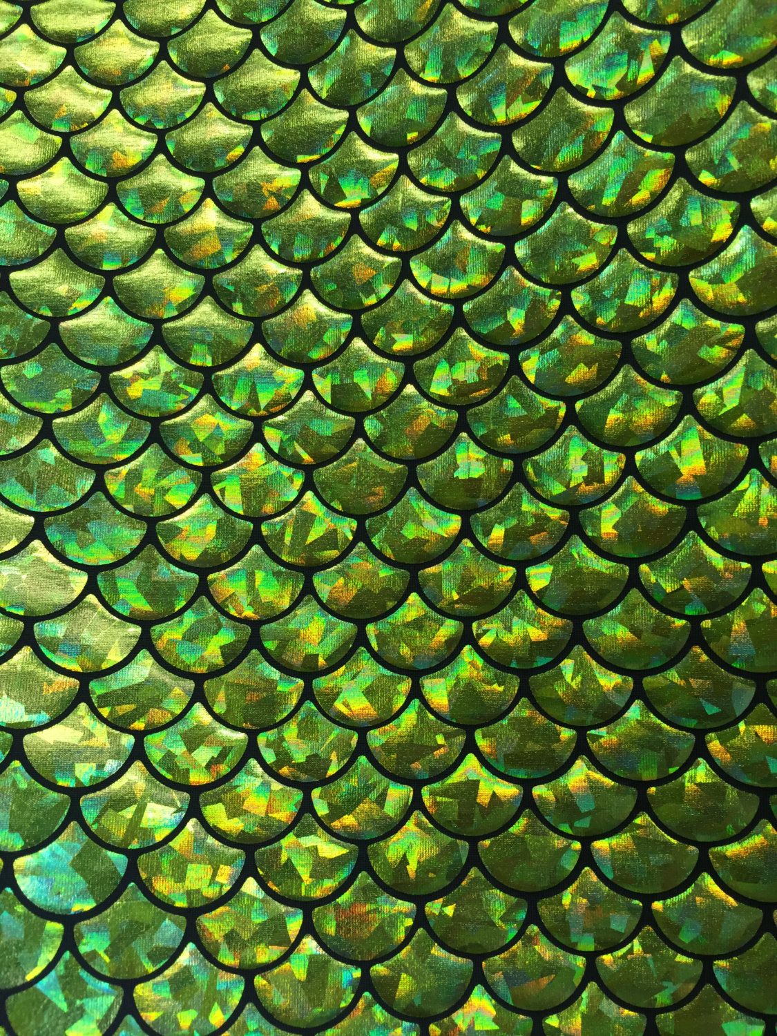 4way stretch mermaid fish scales spandex lime green foil. Etsy. Green aesthetic, Lime green, Orange aesthetic