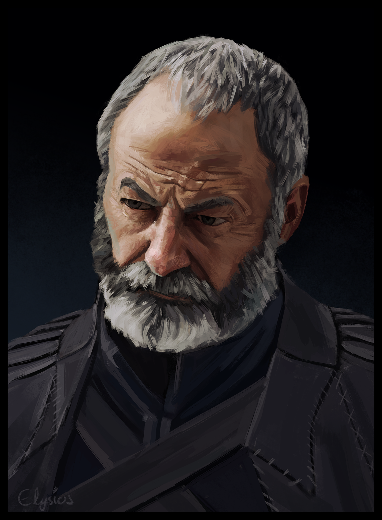 NO SPOILERS As a goodbye to GoT, i painted my favourite character. Davos Seaworth: gameofthrones