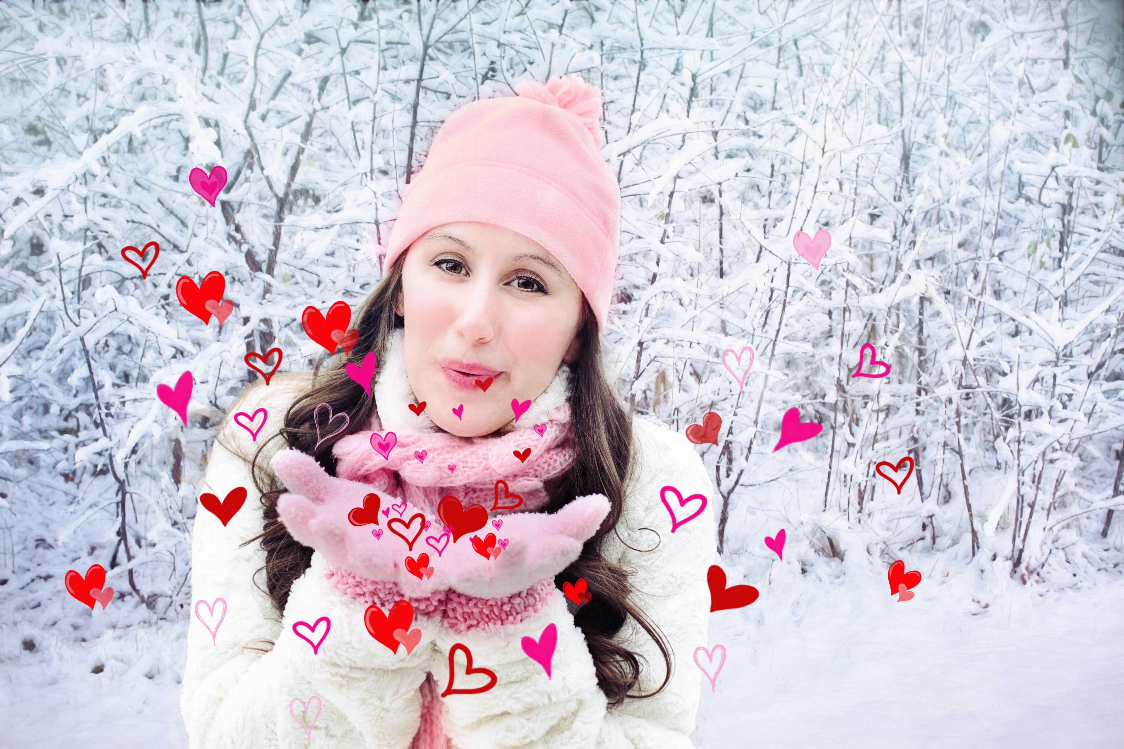 Wallpaper / valentines day valentine hearts blowing kisses 4k wallpaper