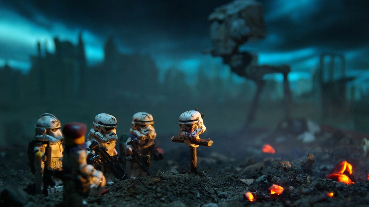 Star wars lego death stormtroopers fire wallpaperx1080