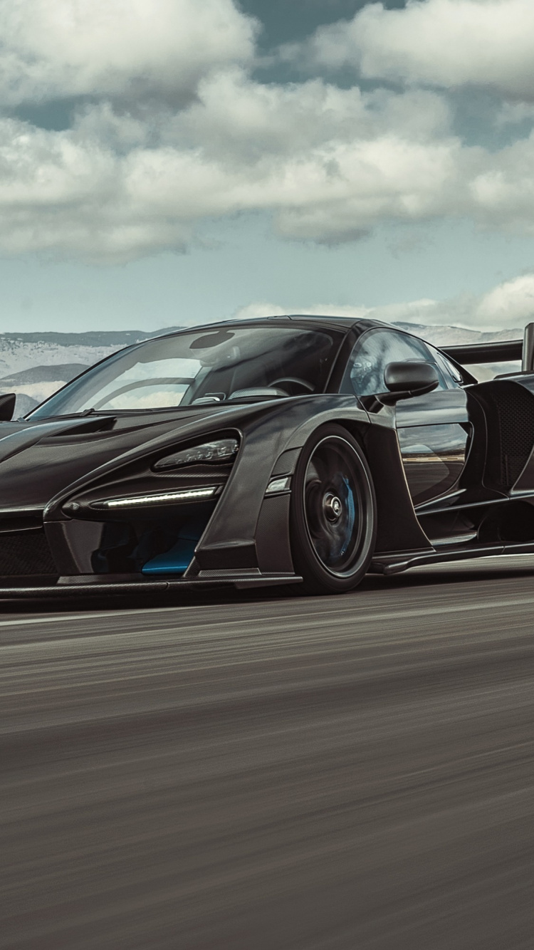 Mclaren Senna, Black, Sports Car, Wallpaper