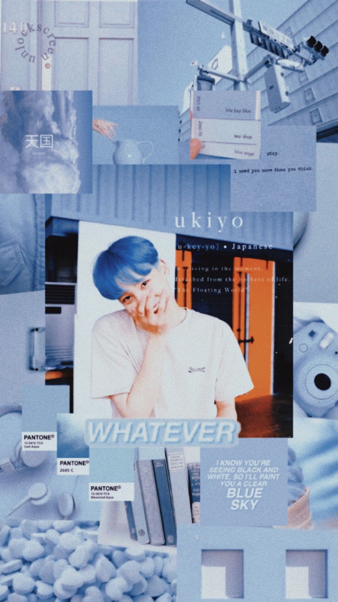 ateez wallpaper. jeong yunho kpop lockscreen. Wallpaper, Aesthetic wallpaper, Pantone blue