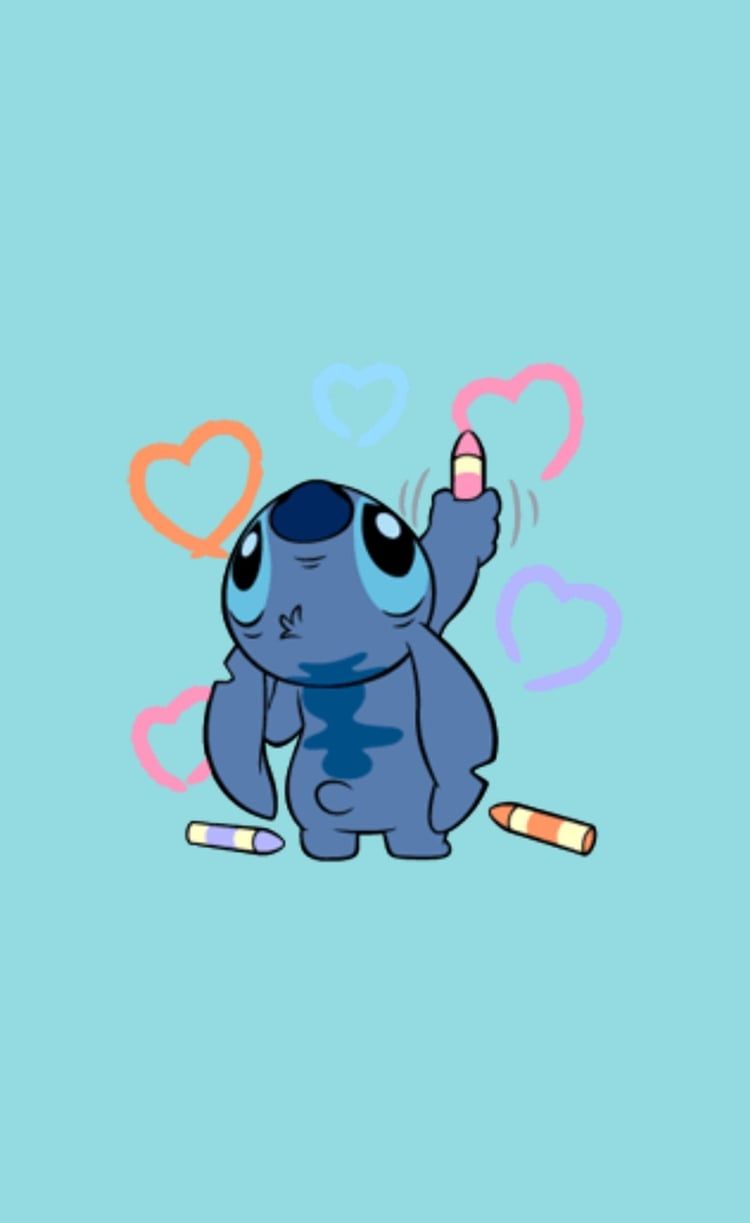 Aesthetic Stitch Cartoon Wallpaper