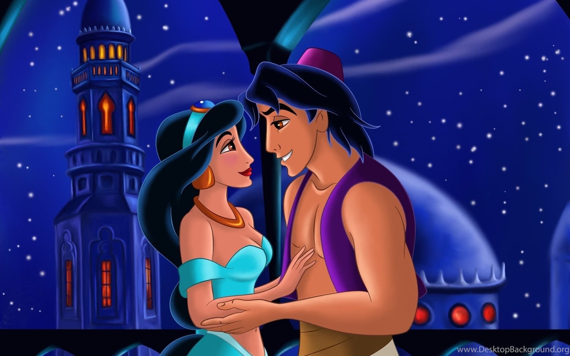 Aladdin Loves Jasmine Desktop Background