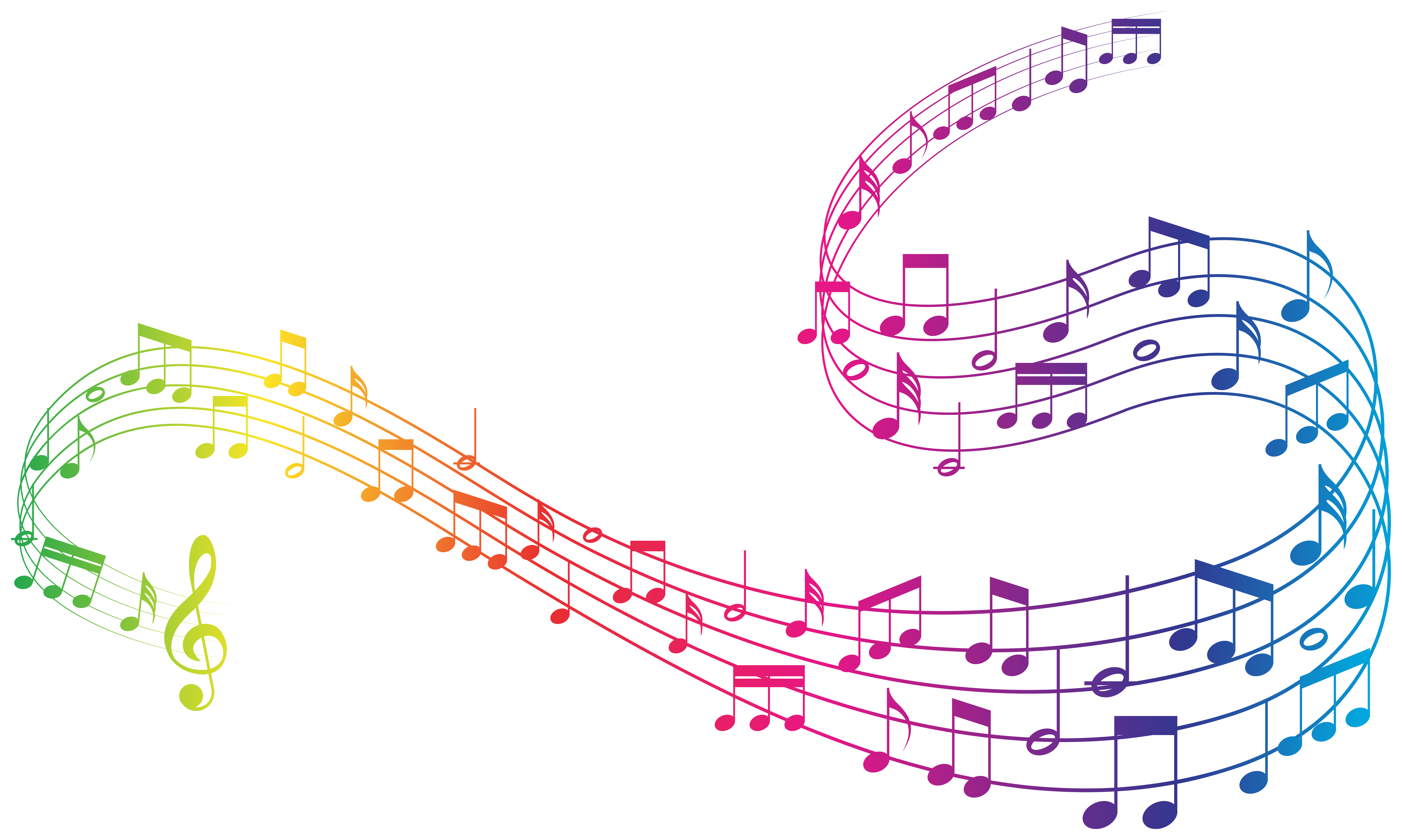 Colorful Music Notes Clipart Image​-Quality Image and Transparent PNG Free Clipart