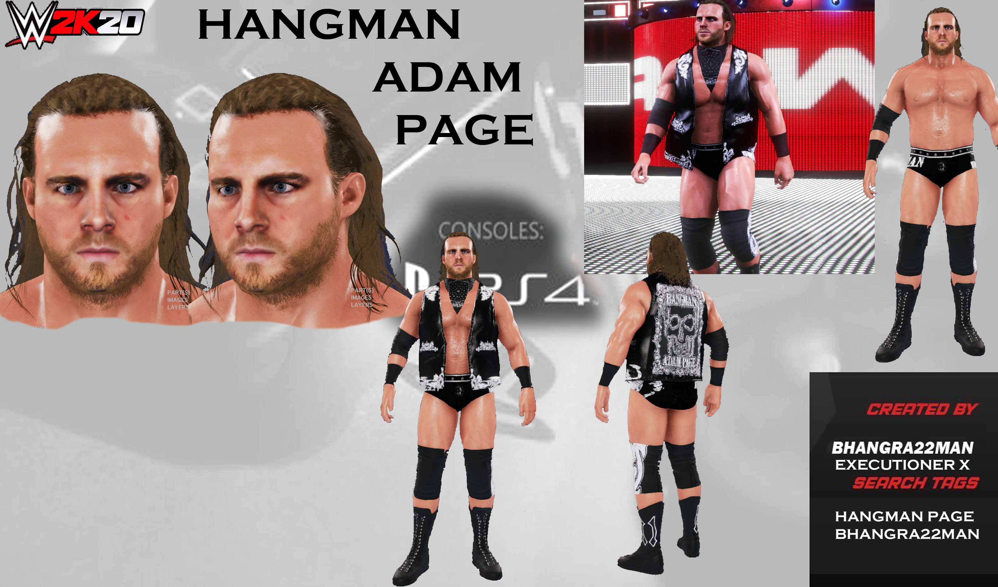 HANGMAN.ADAM.PAGE.CAW.WWE.2K20.CREATE.A.SUPERSTAR.AEW.ROH.TNA.BHANGRA22MAN