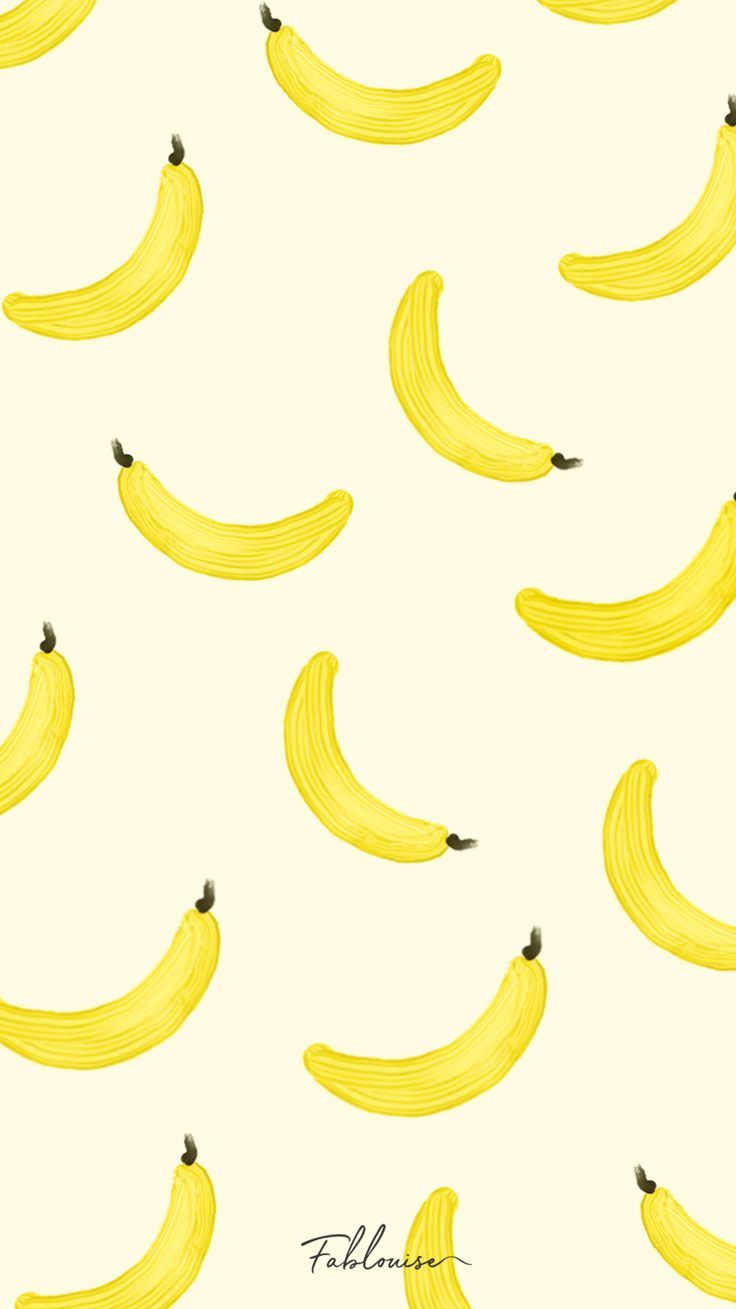 Vector seamless pattern of cute smiling yellow bananas on a white  background with pink dots Fruit print for fabric paper wallpaper and  packaging 12035514 Vector Art at Vecteezy