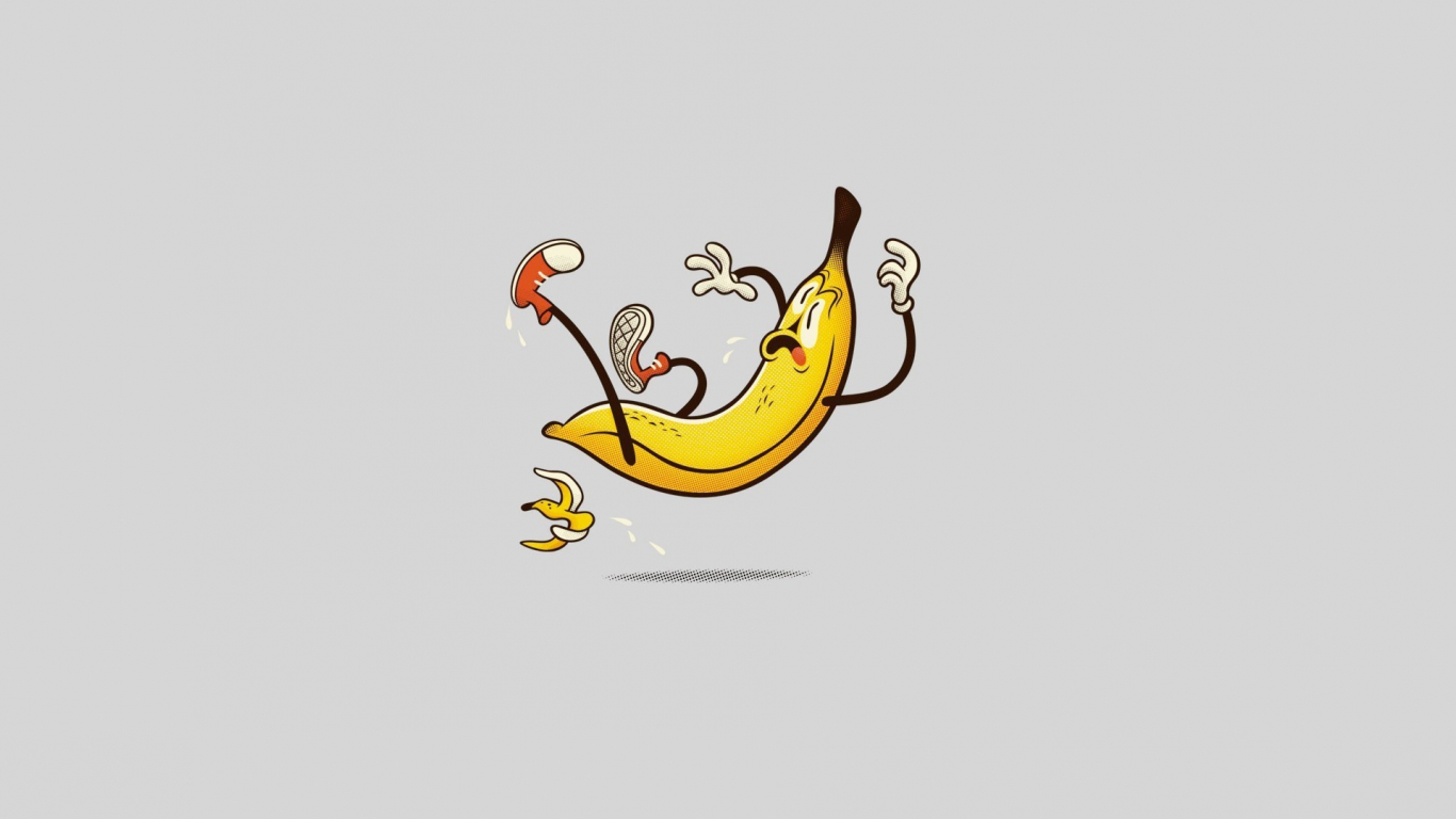 Free download Banana slipping on a peal wallpaper Funny wallpaper 20581 [1366x768] for your Desktop, Mobile & Tablet. Explore Funny Banana Wallpaper. Leaf Wallpaper for Walls, Banana Leaf Wallpaper