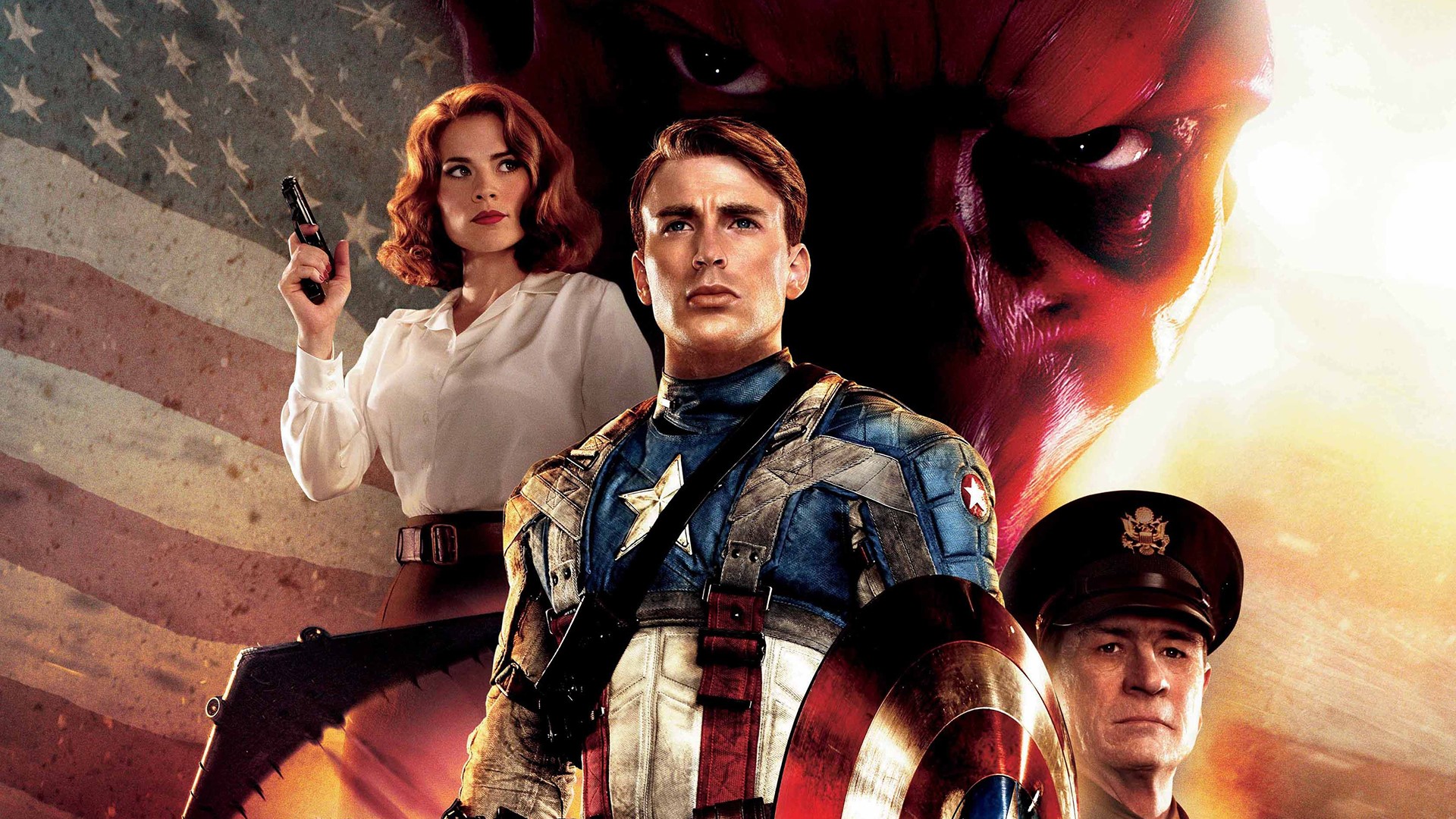 Steve Rogers Hayley Atwell Peggy Carter Tommy Lee Jones, Captain America: The First Avenger, Chris Evans, Captain America hero. Mocah HD Wallpaper