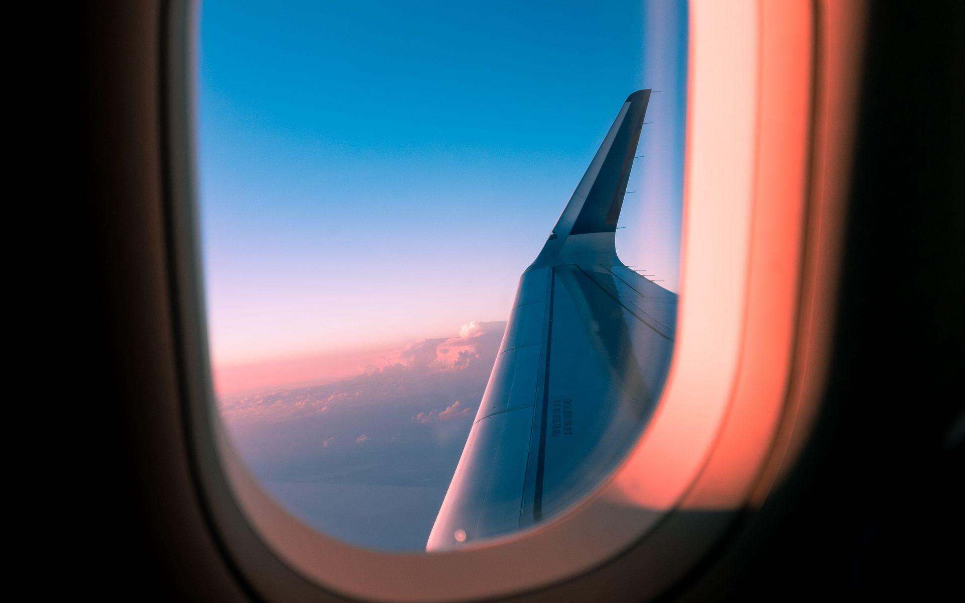 Download wallpaper 1920x1200 airplane, window, porthole, wing, view widescreen 16:10 HD background