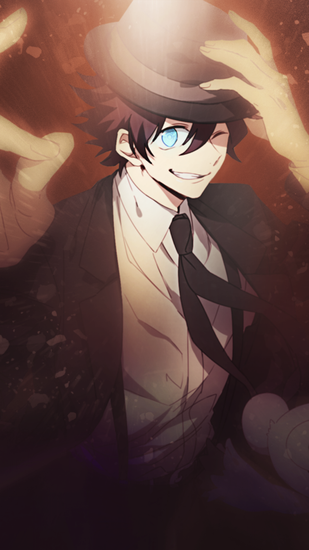 Download 1080x1920 Leonardo Watch, Kekkai Sensen, Anime Boy, Suit, Smiling Wallpaper for iPhone 8, iPhone 7 Plus, iPhone 6+, Sony Xperia Z, HTC One