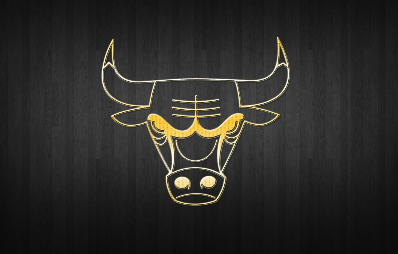 Wallpaper Basketball, Background, Logo, Gold, NBA, Chicago Bulls image for desktop, section спорт