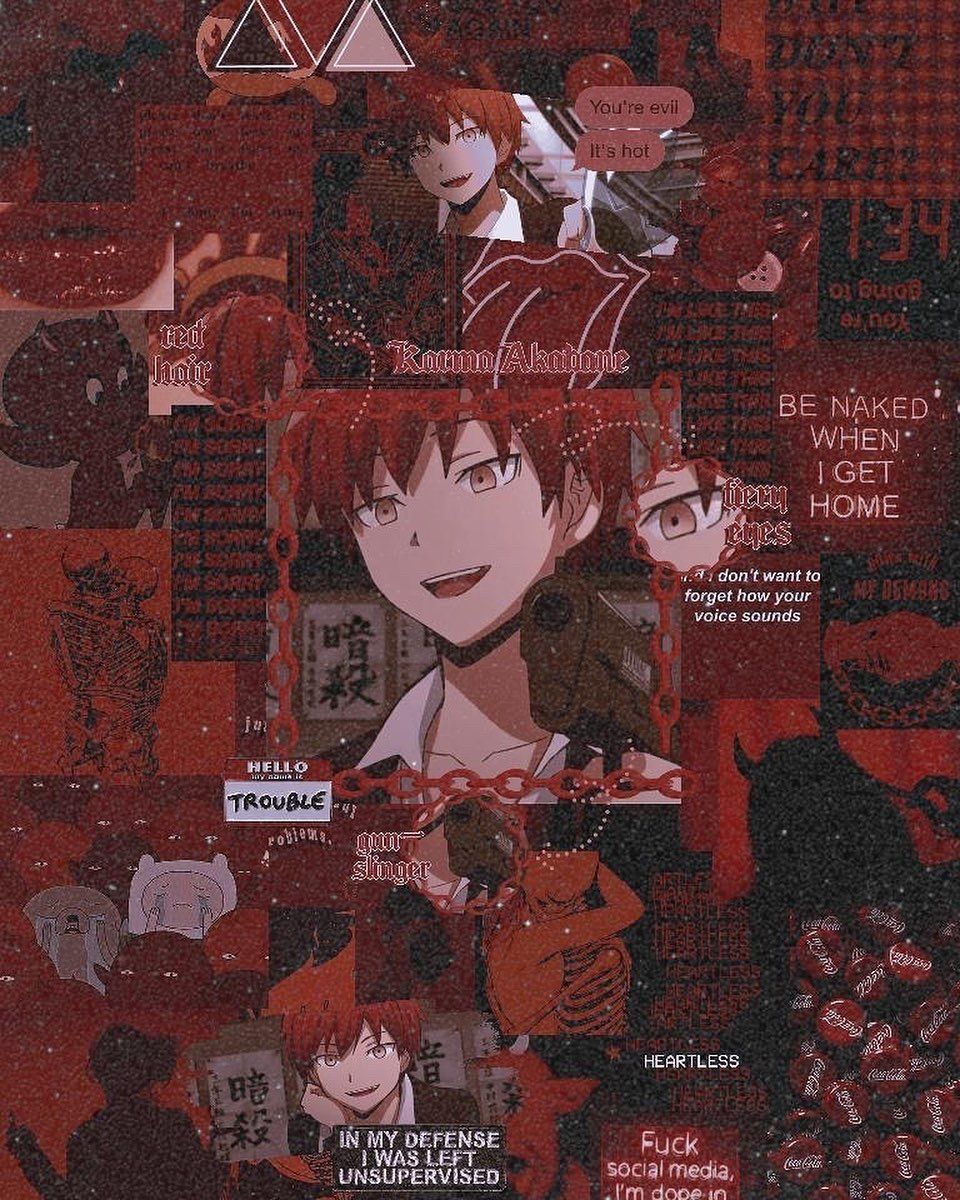 金 • Akabane Karma Aesthetic Phone Wallpaper. Cute anime wallpaper, Aesthetic anime, Anime