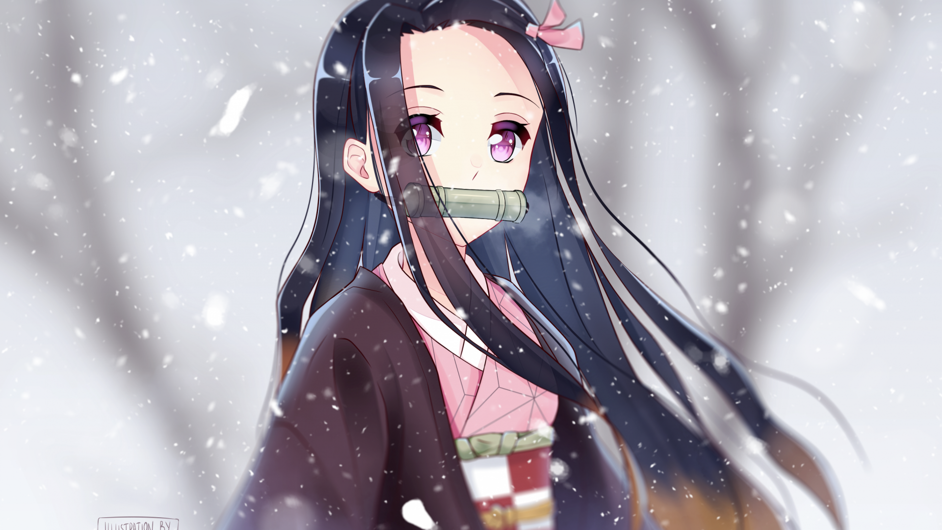 Kamado Nezuko, Demon Slayer, Japanese Clothes, Black Kimetsu No Yaiba