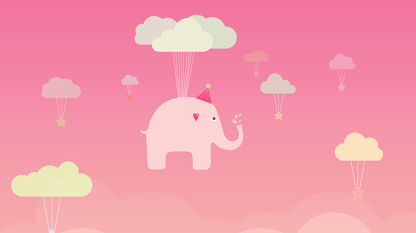 Cute Elephant Background For Desktop HD Wallpaper