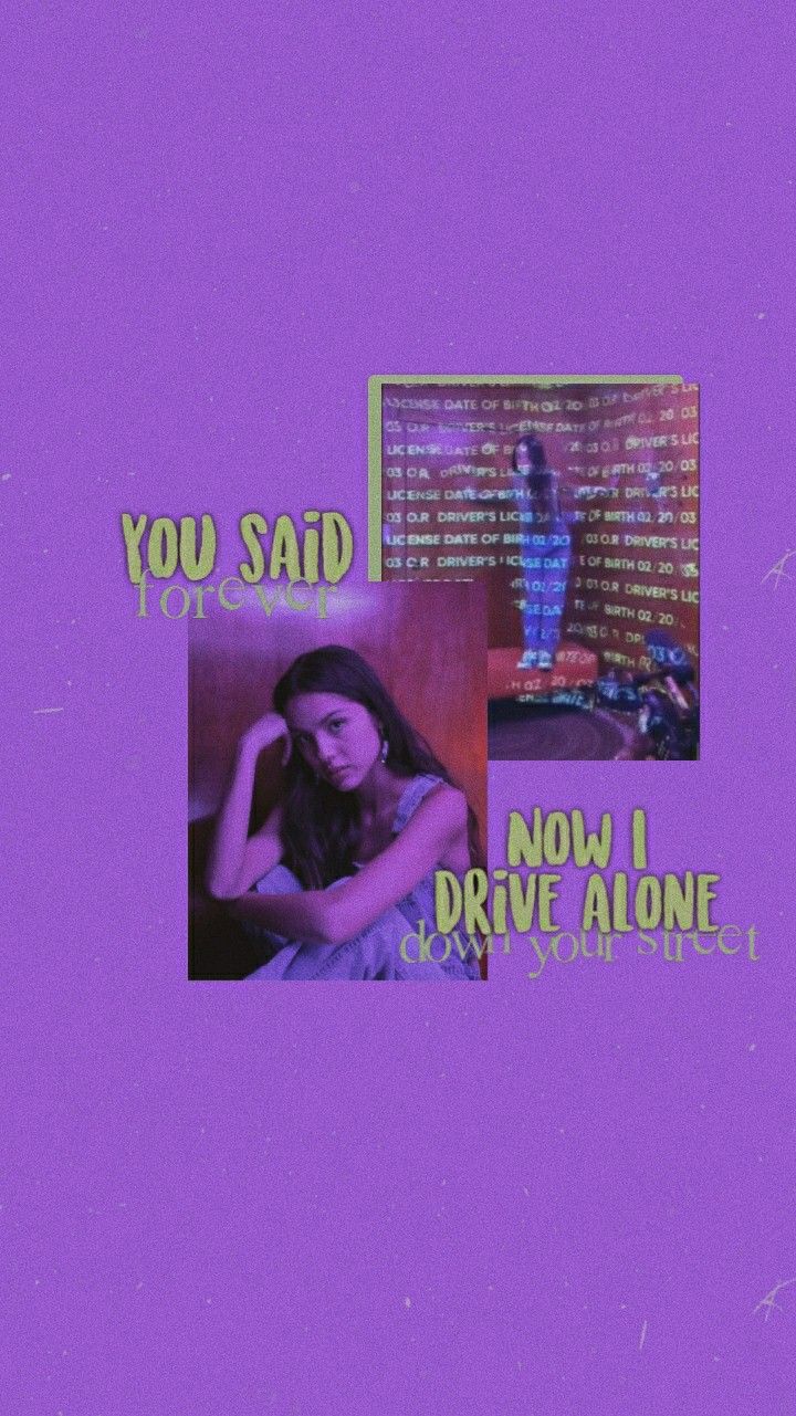 Olivia Rodrigo drivers license. Song lyrics wallpaper, Just lyrics, Girl iphone wallpaper