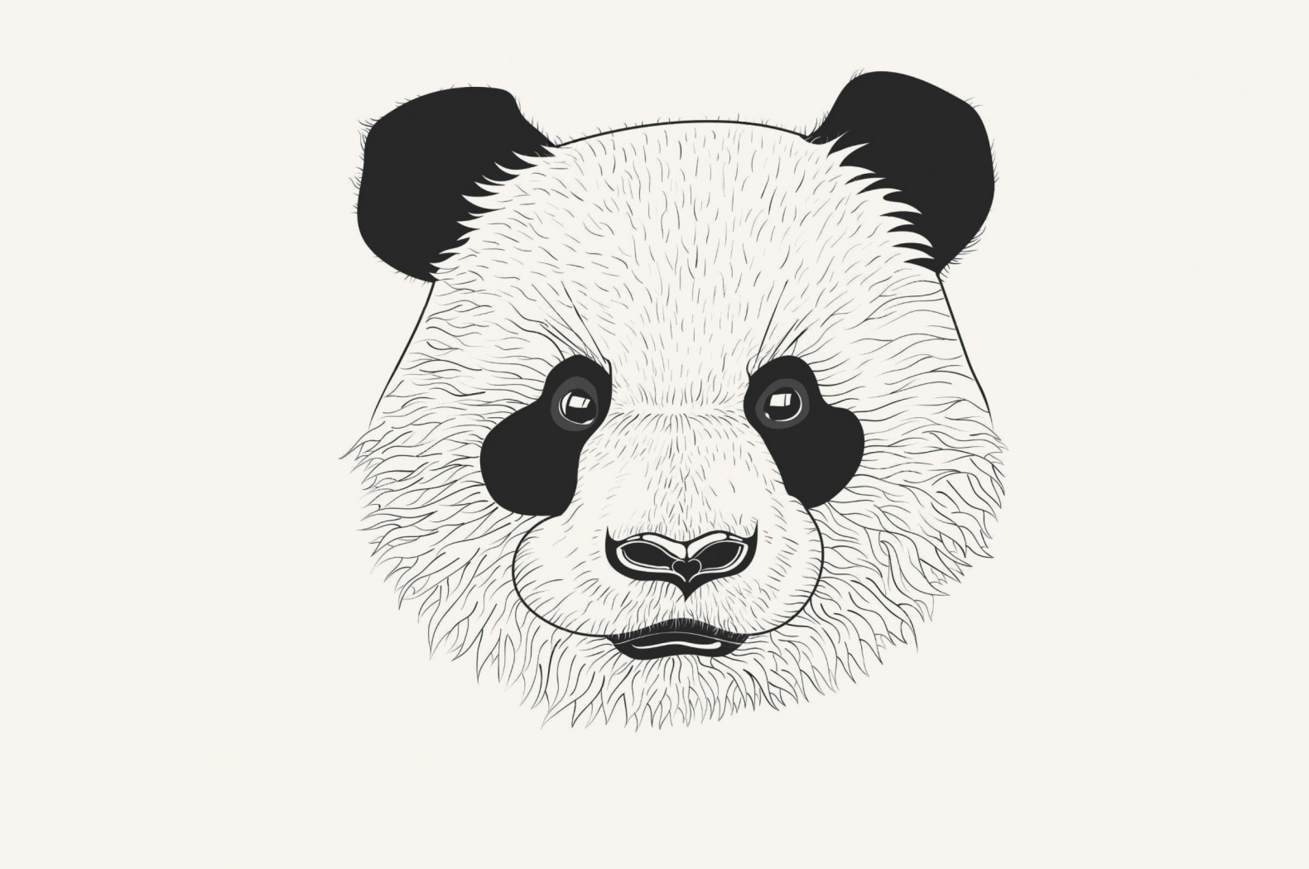 Download 2560x1700 Panda Face, Artwork Wallpaper for Chromebook Pixel