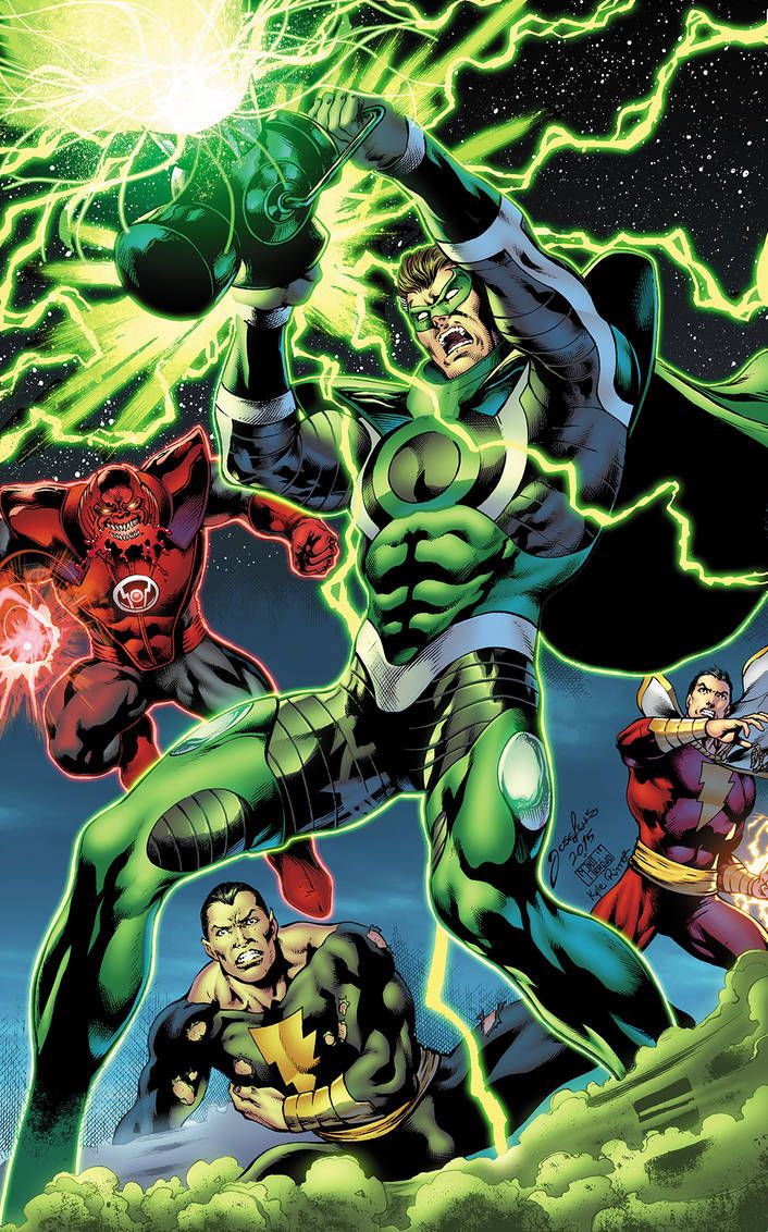 Parallax Vs Shazam, Black Adam and Atrocitus. Parallax green lantern, Green lantern movie, Dc comics art