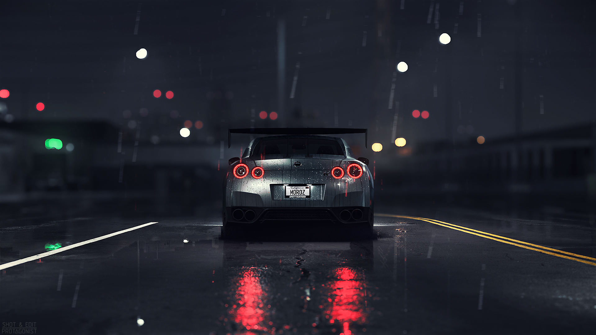 Rainy Night (Nissan GT R. NFS 2015): Needforspeed