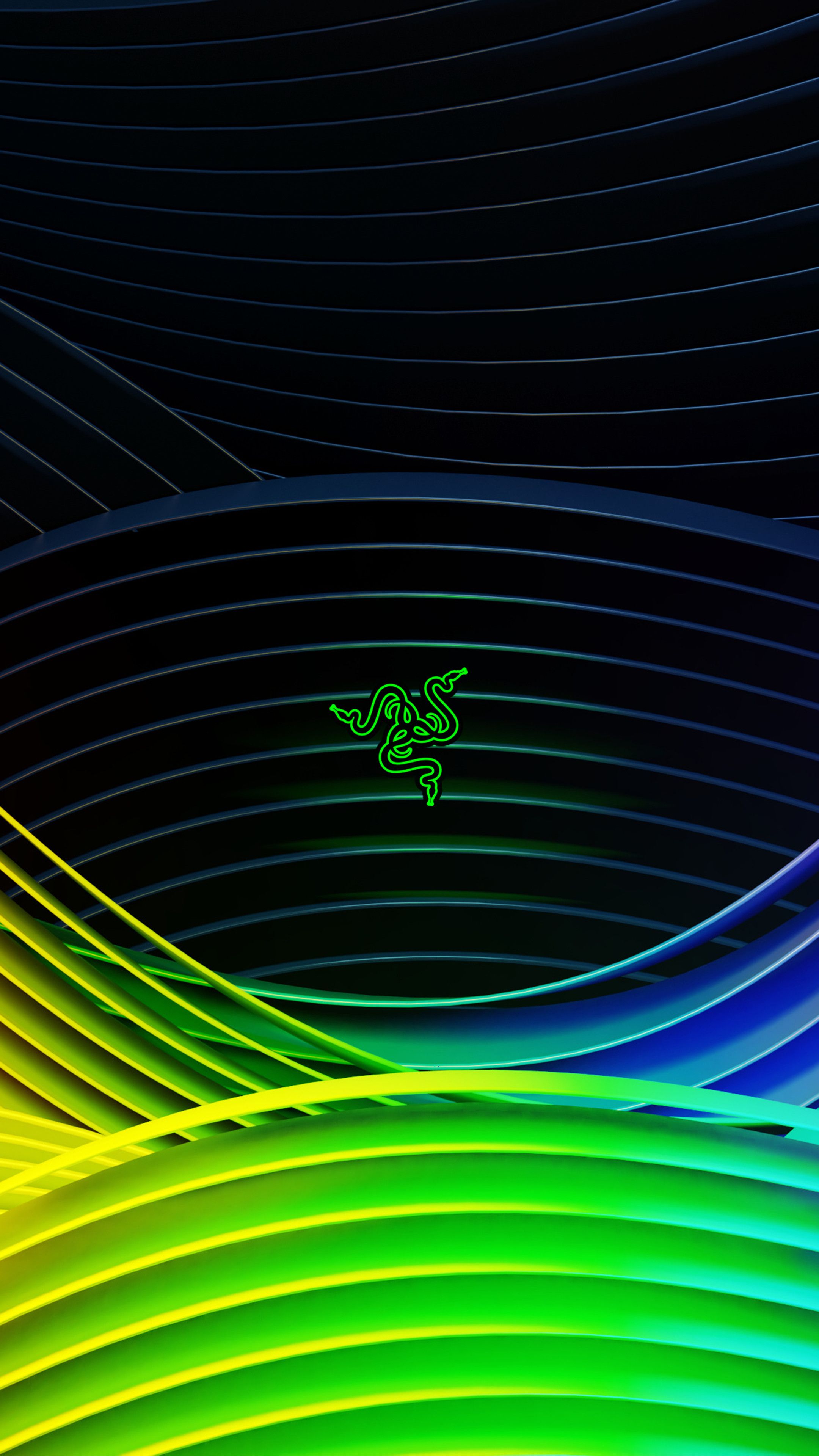 Razer Logo Colorful Wave 4K Wallpaper. Wallpaper, Phone wallpaper, Black phone wallpaper