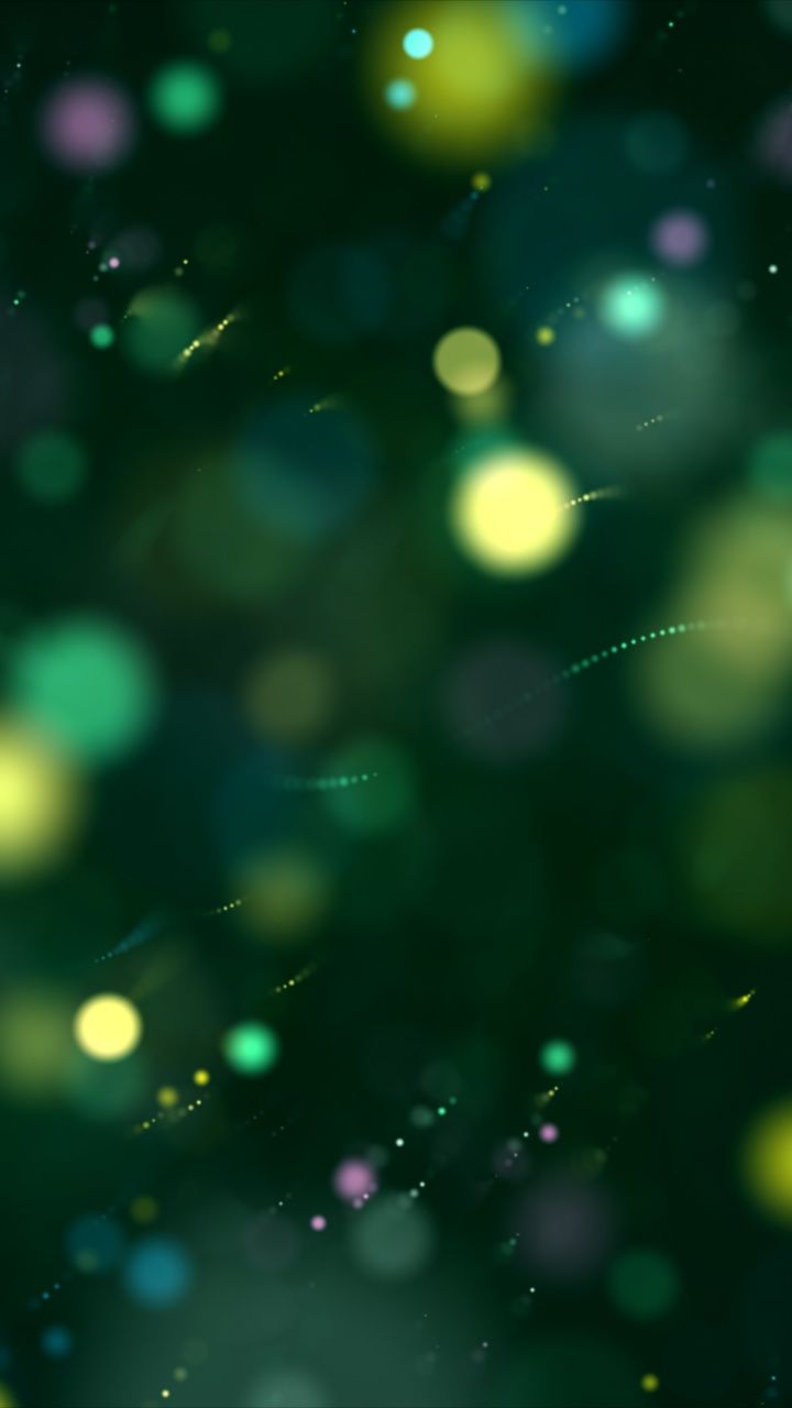 Green, bokeh, particle, abstract, 720x1280 wallpaper. Simple phone wallpaper, Sparkle wallpaper, Cityscape painting