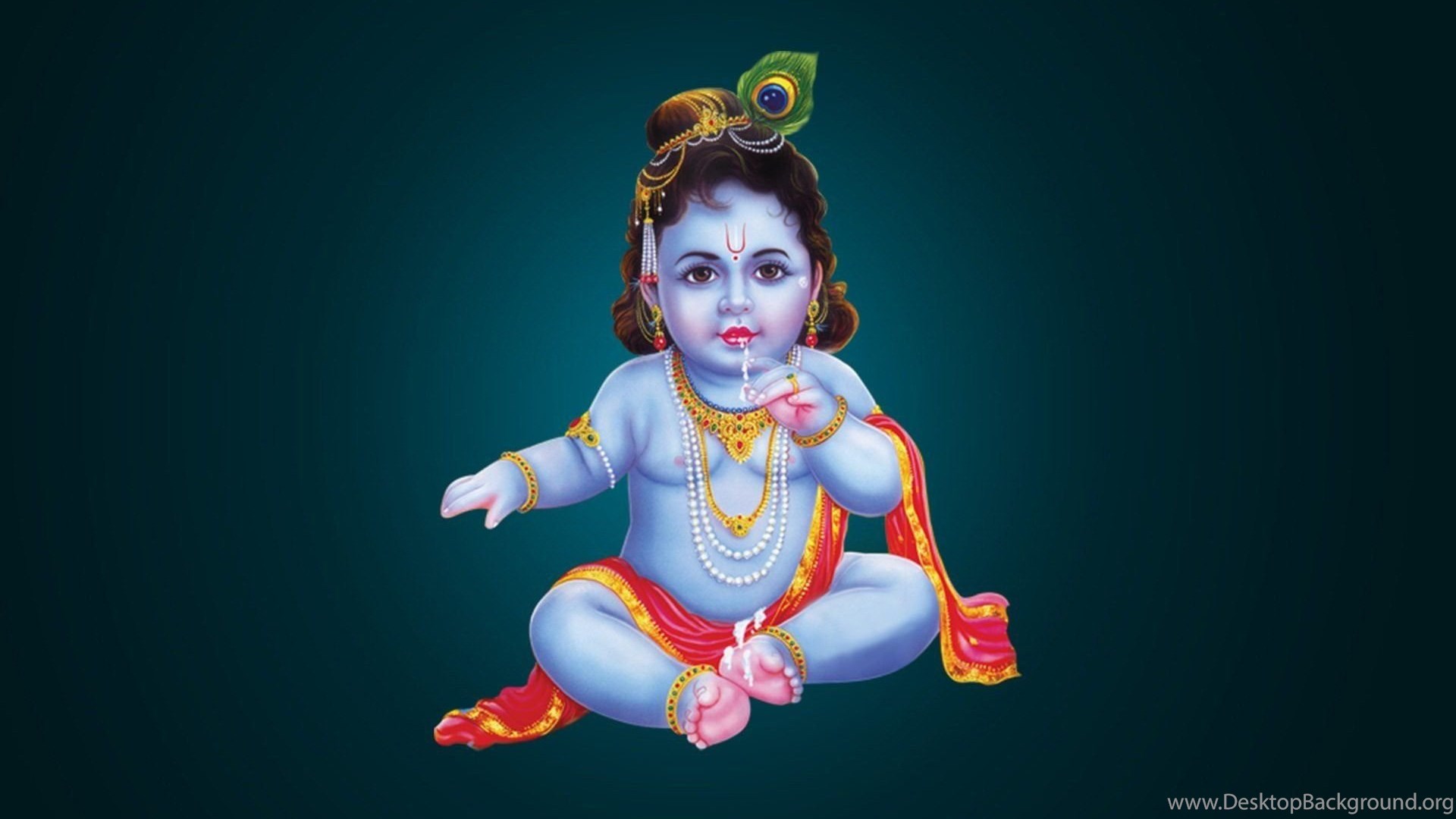 Lord Bal Krishna Desktop Wallpaper